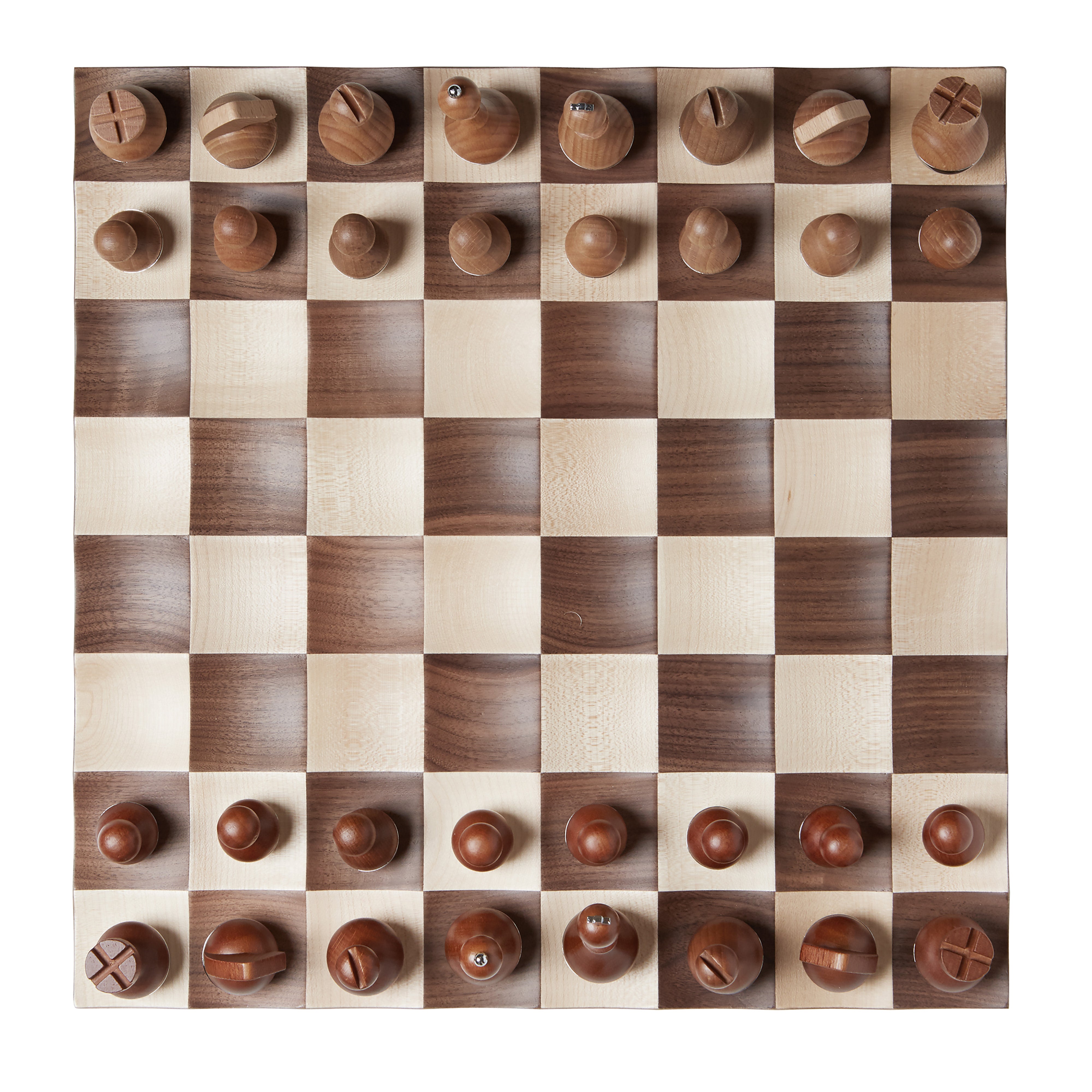 Umbra Wobble Chess Set Maple & Walnut