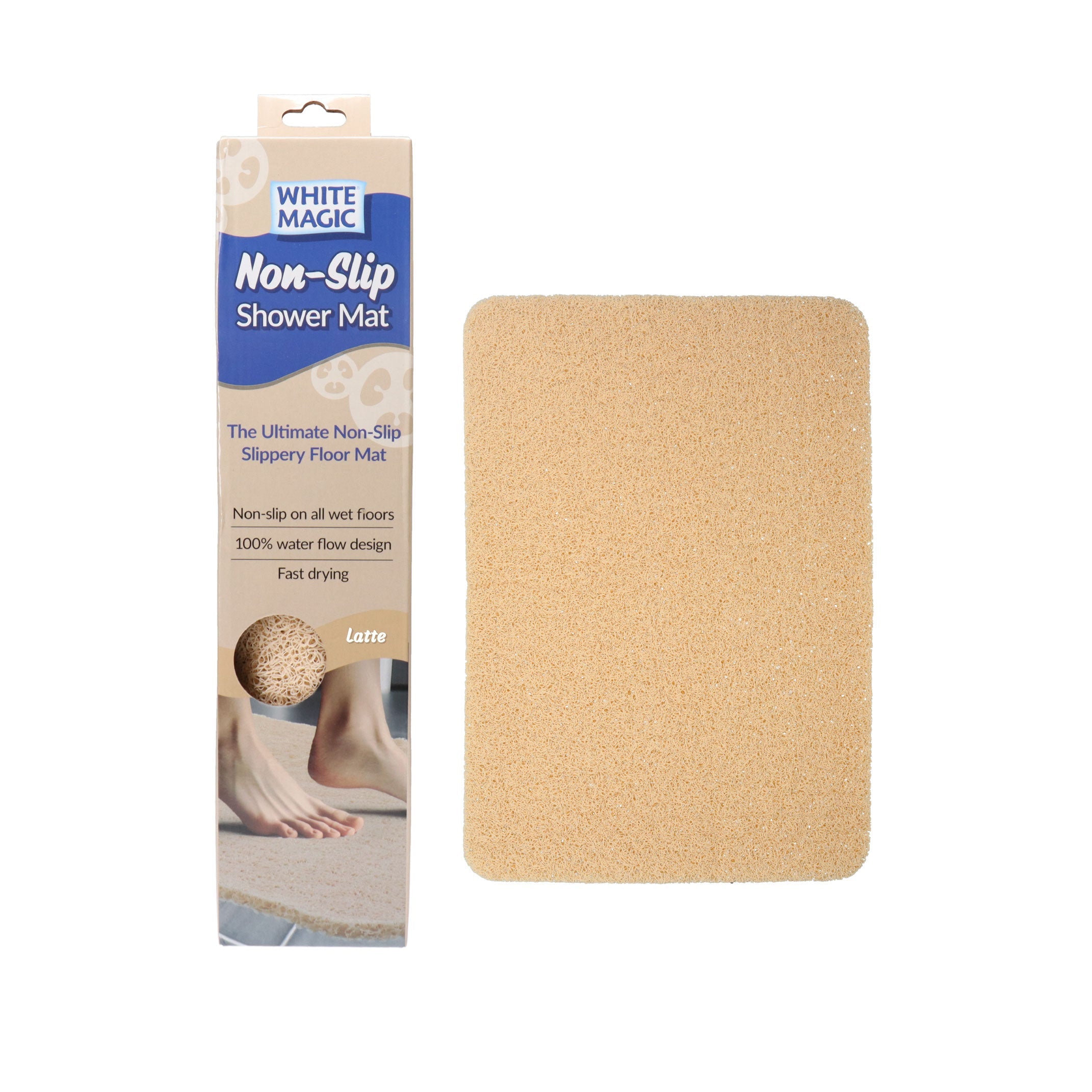 White Magic Non-Slip Shower Mat