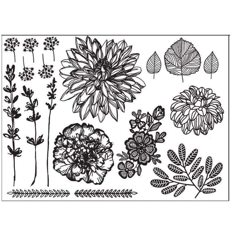 Silho Cake Hand Drawn Florals Mould