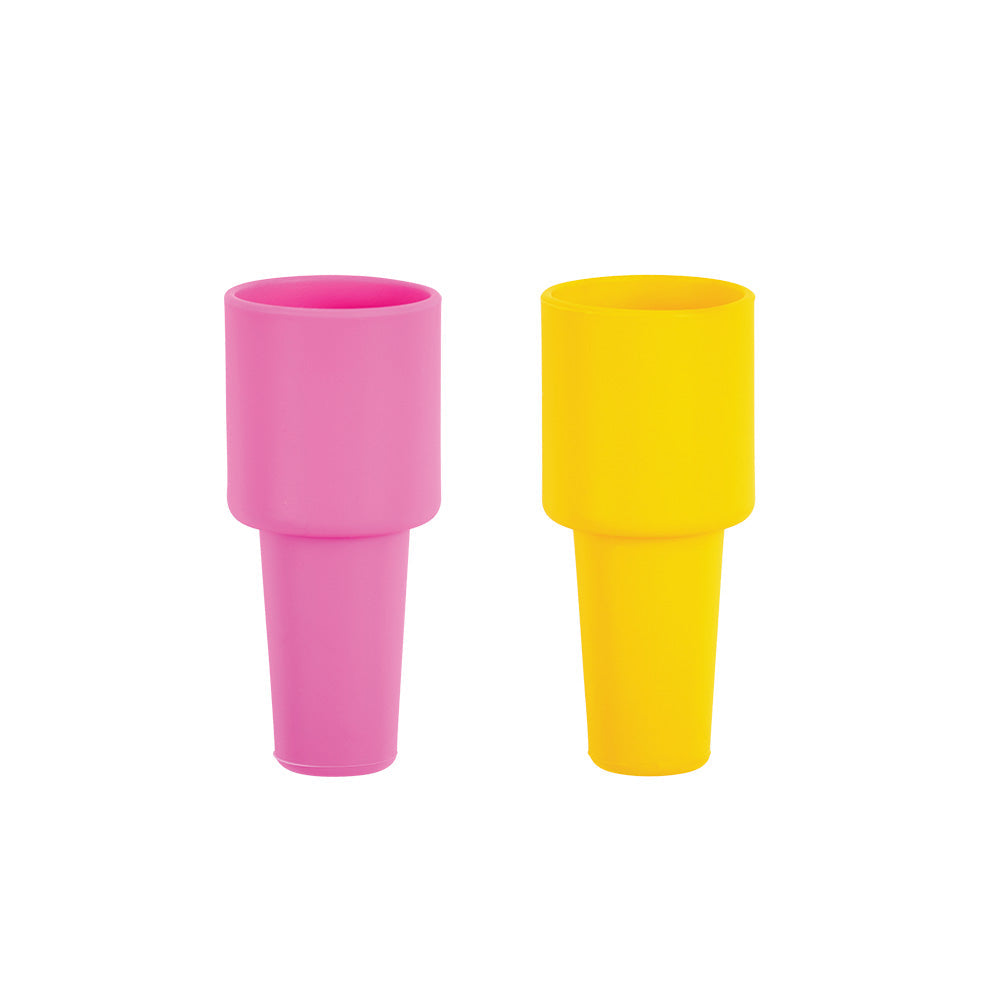 Annabel Trends Silicork Wine Stoppers Pink & Yellow