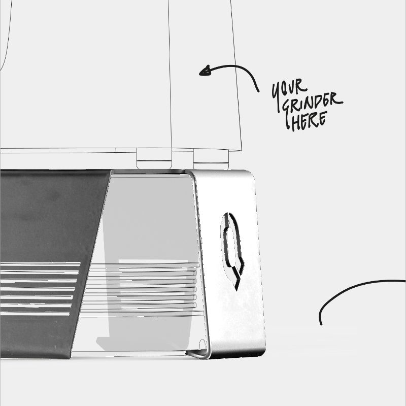 PuqPress M3 Mazzer Bracket - Silver