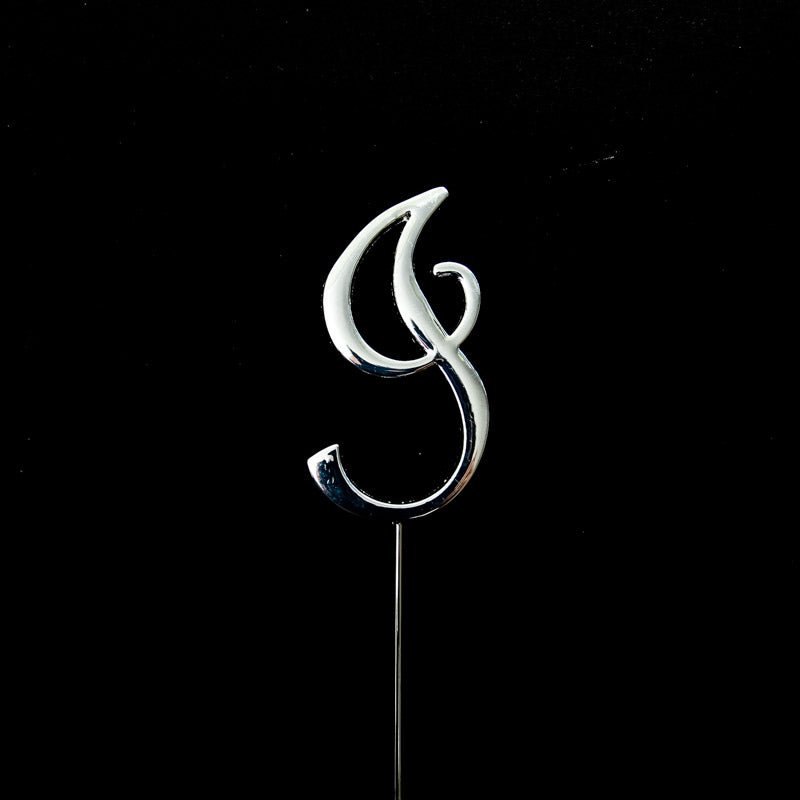 Sugar Crafty Cake Topper Letter I Silver 7cm