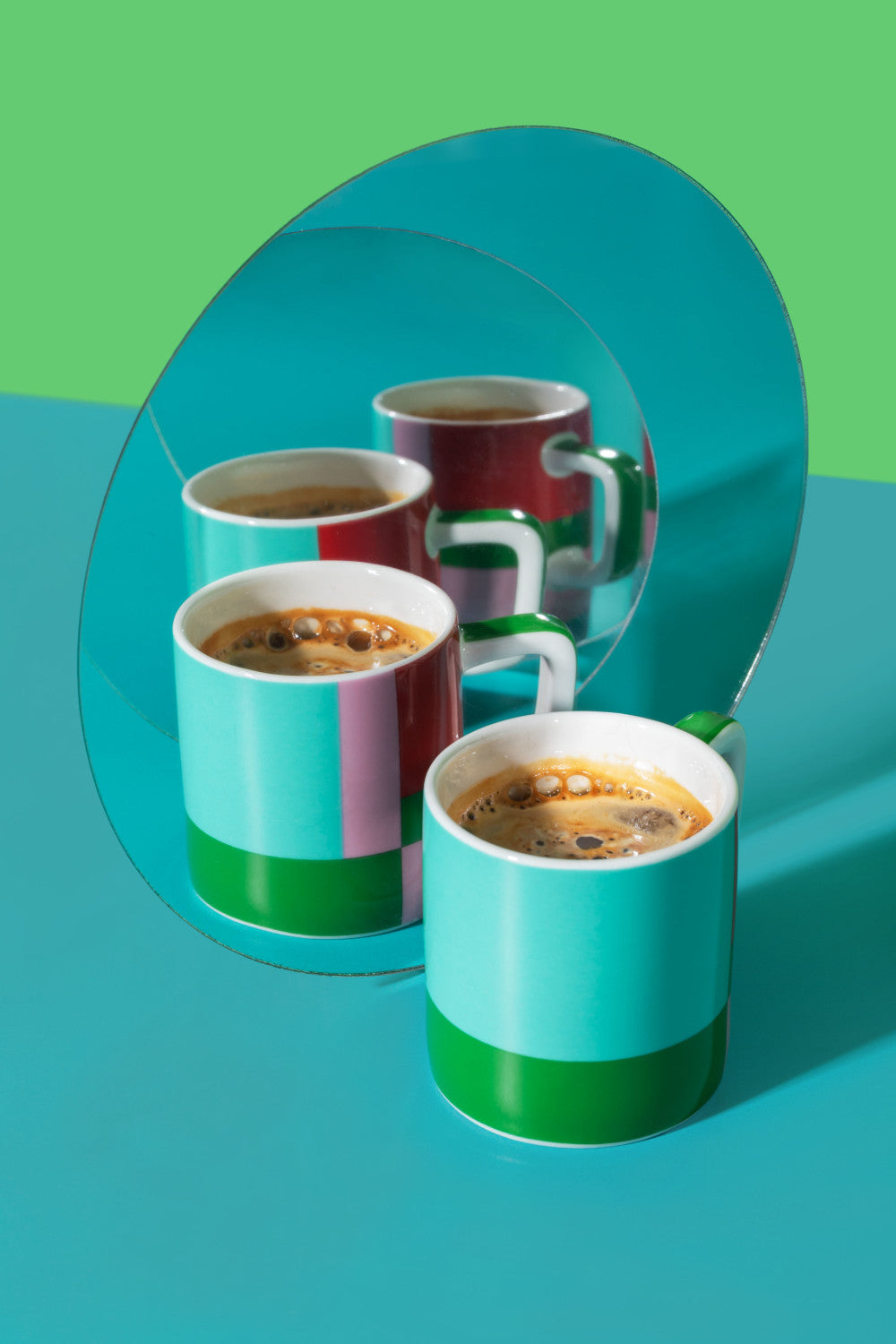 La Cafetière Ceramic Espresso Cup 120ml (Green Utopian Lines)