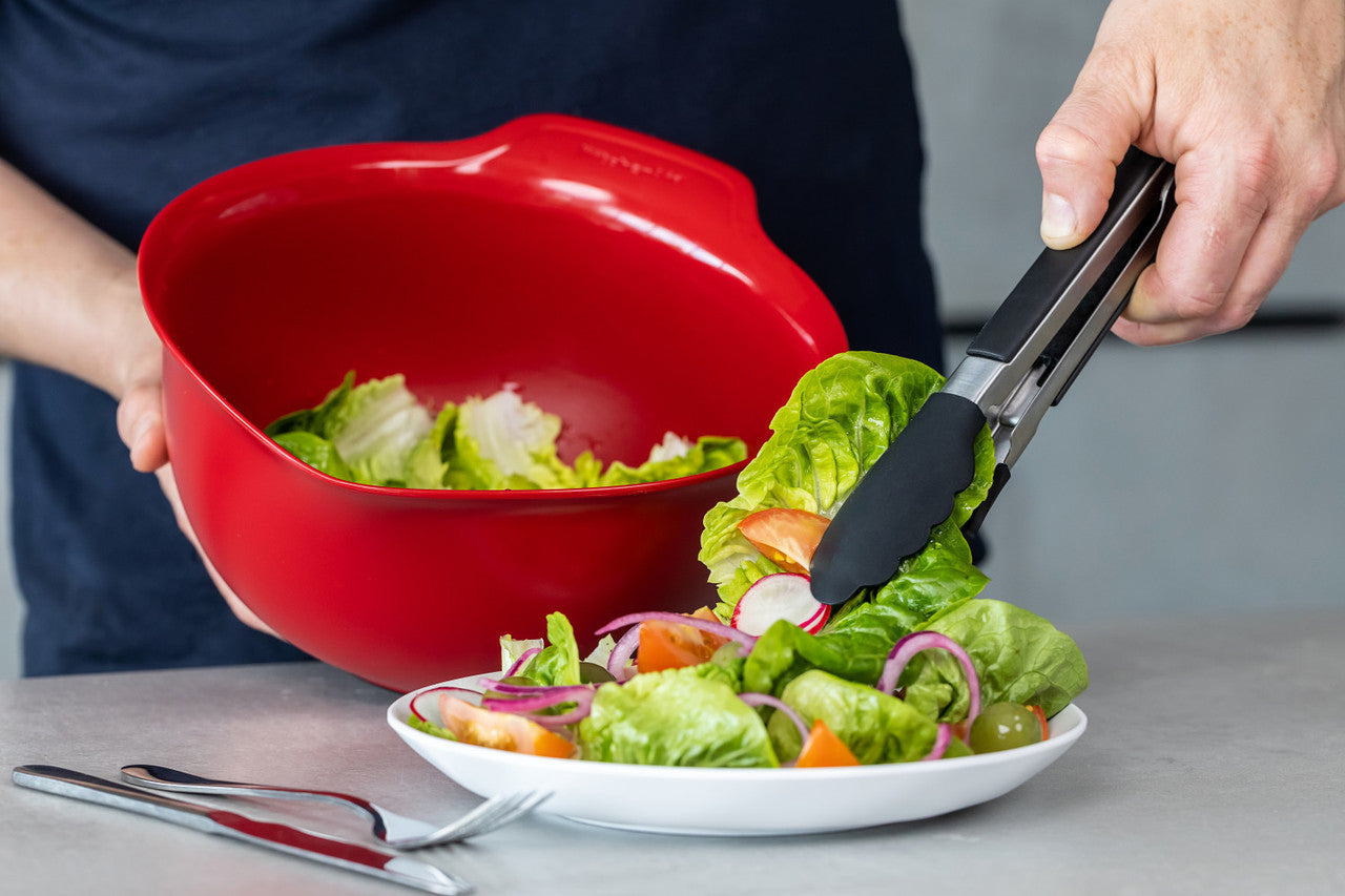 KitchenAid Silicone Tipped Side Locking Tongs 23cm