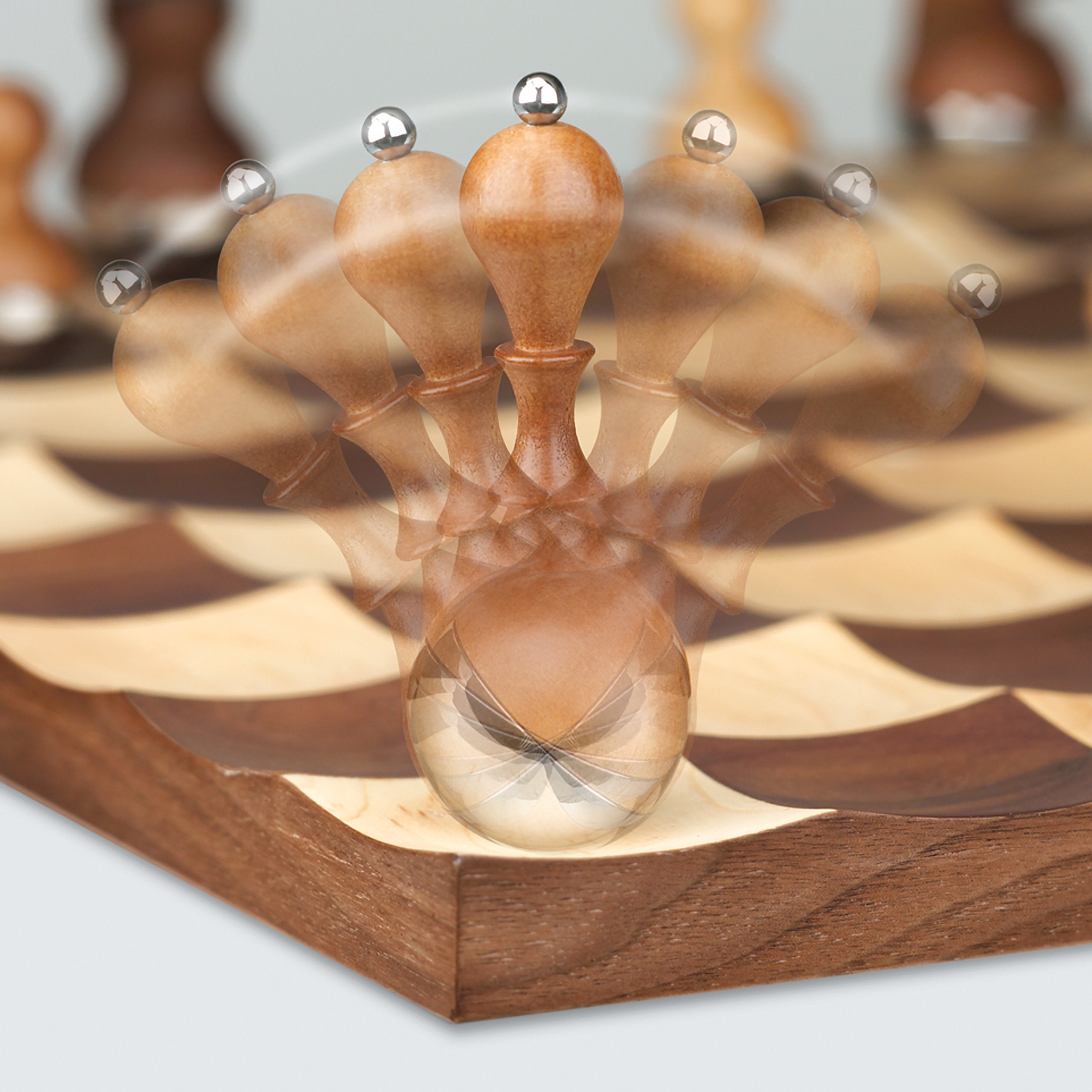 Umbra Wobble Chess Set Maple & Walnut