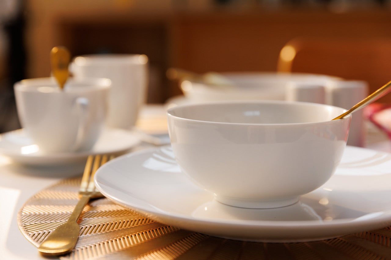 Mikasa Chalk Porcelain Cereal Bowl Set 4 Piece 14cm (White)