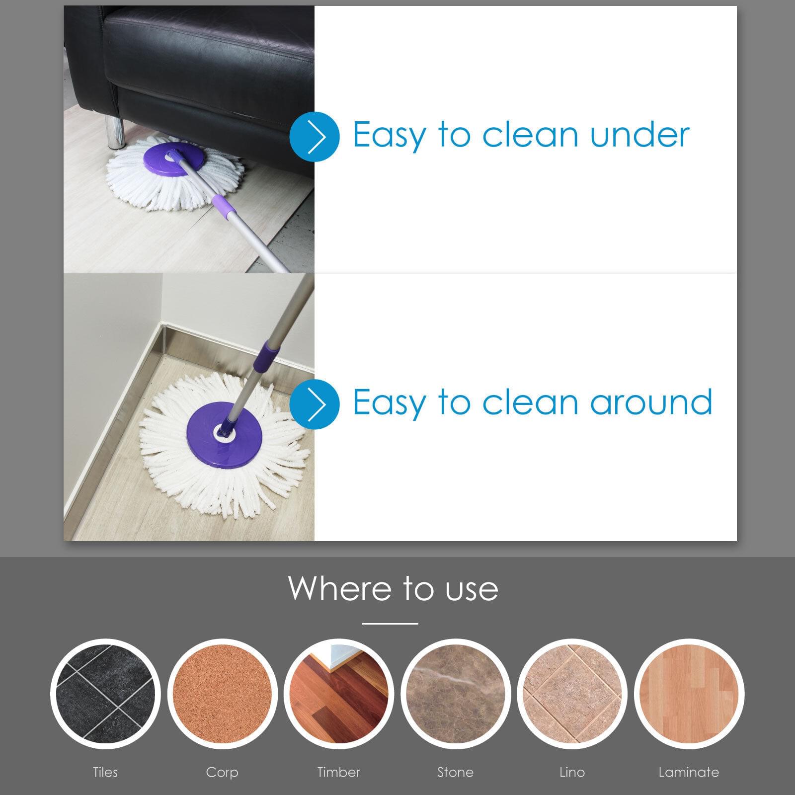 White Magic Spin Mop Duo