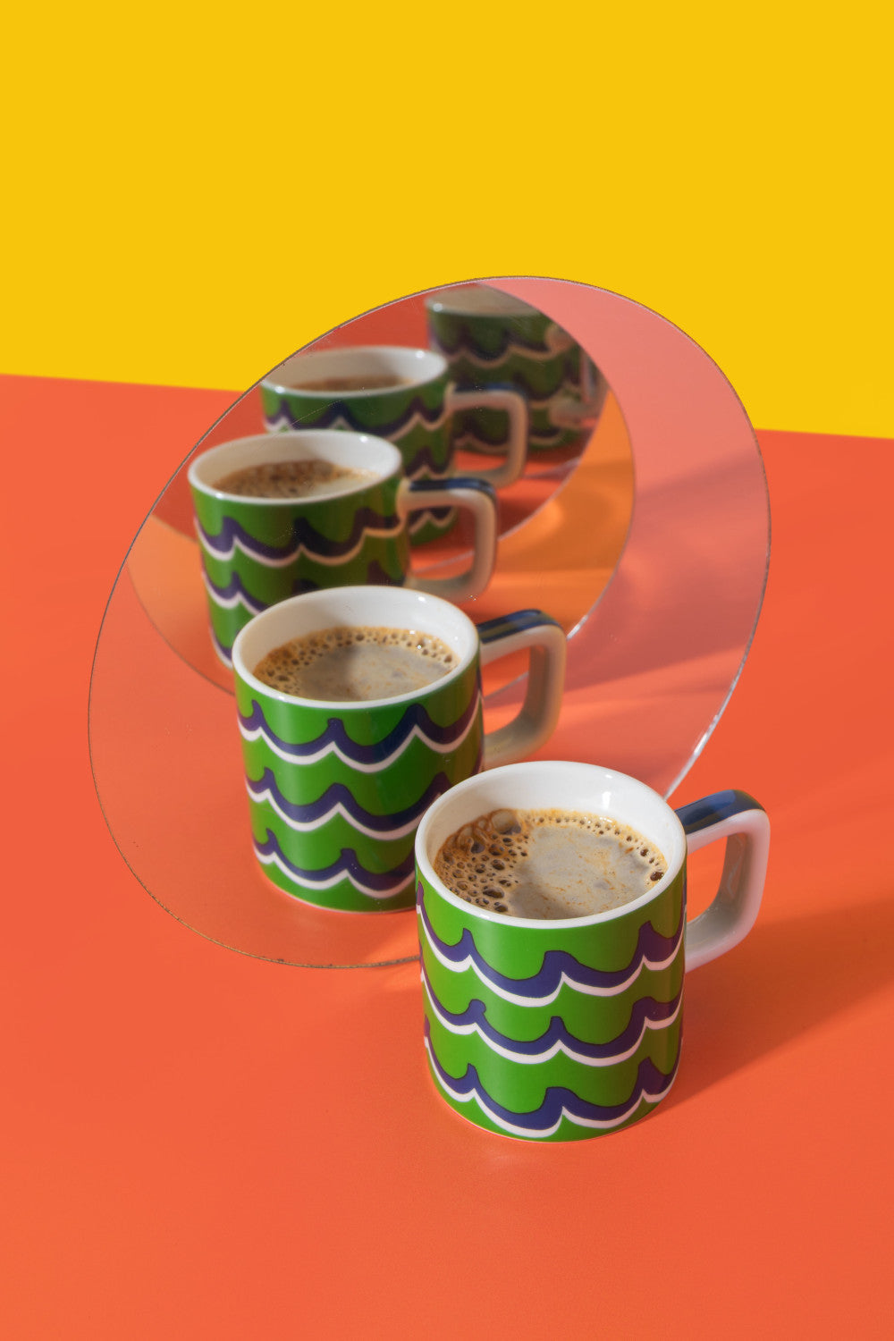 La Cafetière Ceramic Espresso Cup 120ml (Green Cyan Tides)