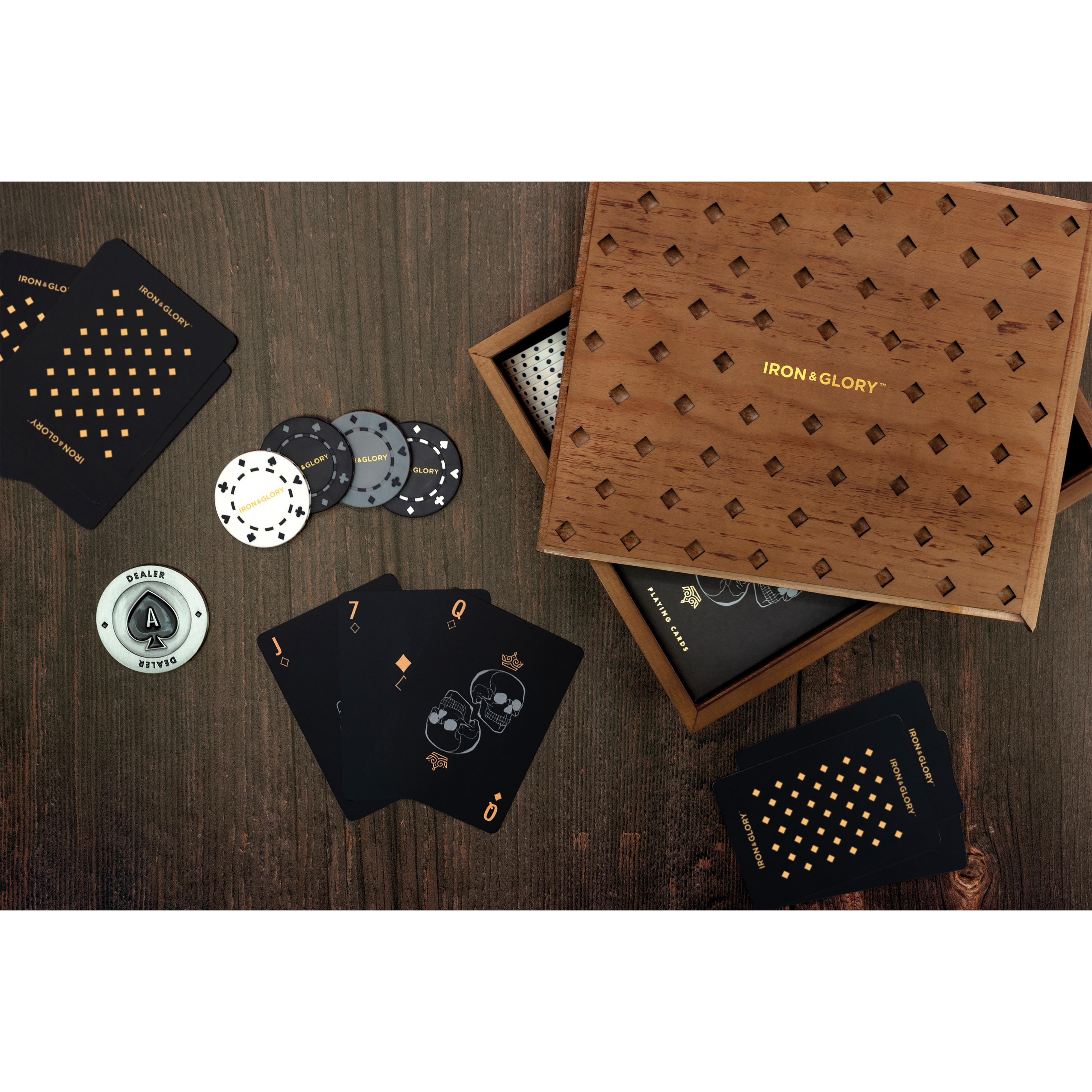 Luckies Iron & Glory Dead Man's Hand Poker Set