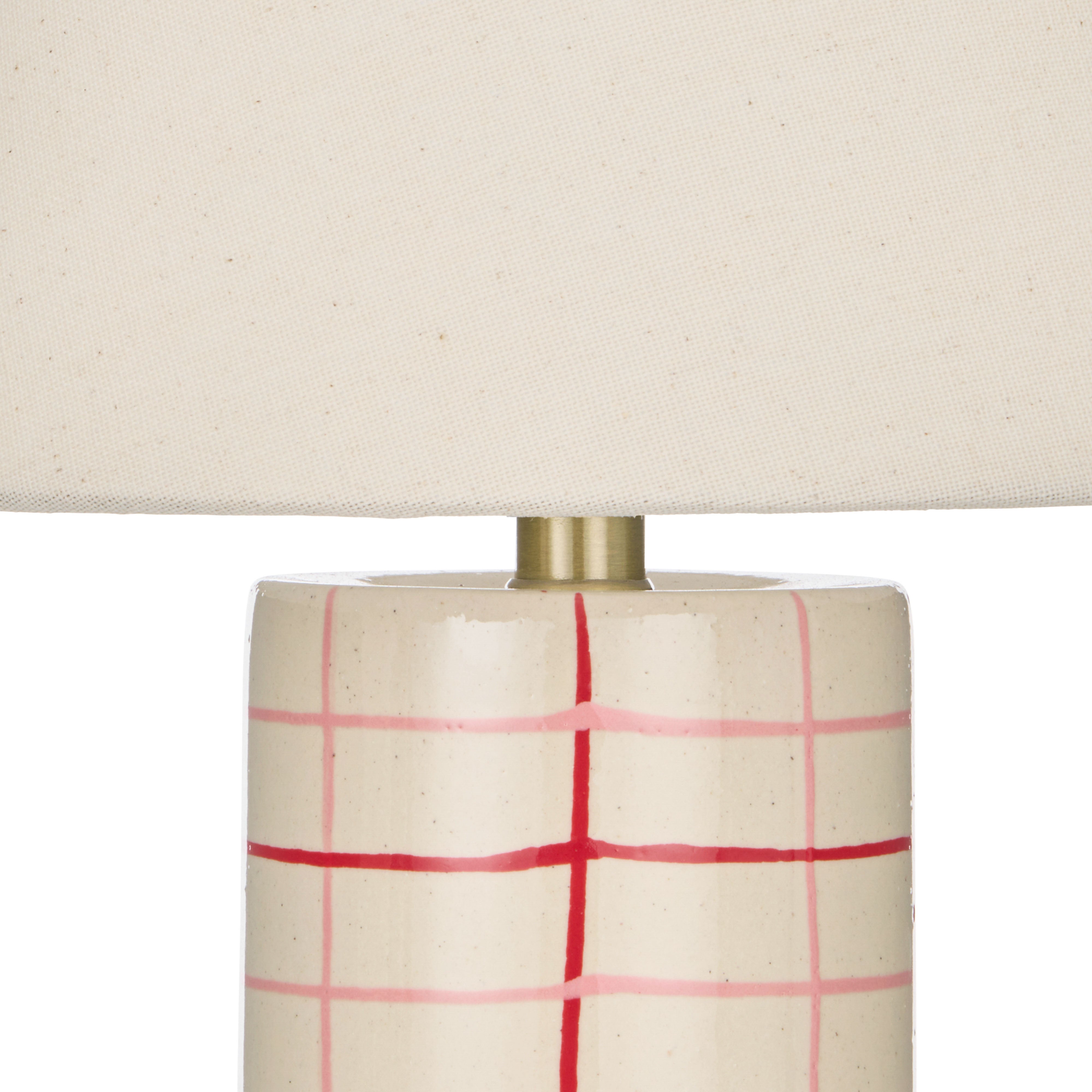 Emporium Zadie Table Lamp Ivory & Red