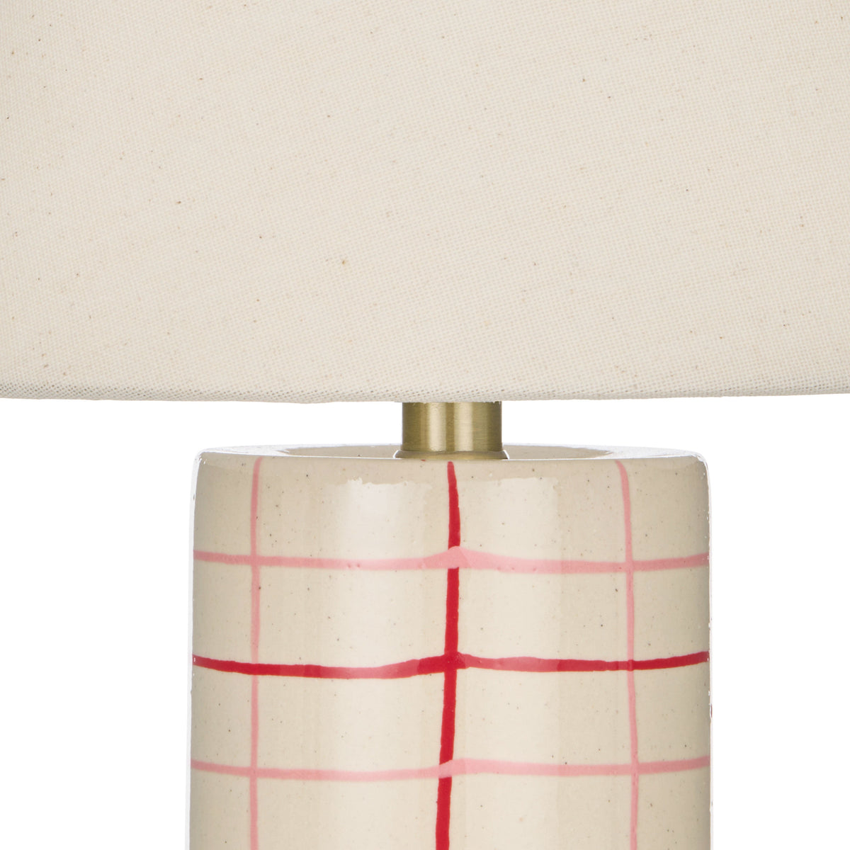 Emporium Zadie Table Lamp Ivory & Red