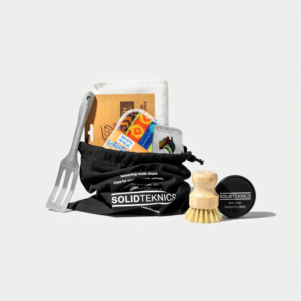 Solidteknics Seasoning Cleaning and Care Kit 7 Piece