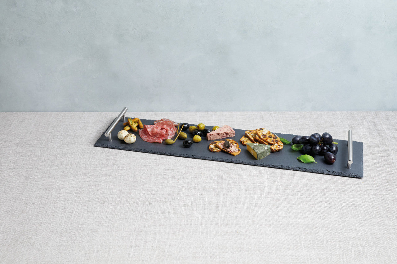Artesà Slate Serving Platter with Handles 60cm