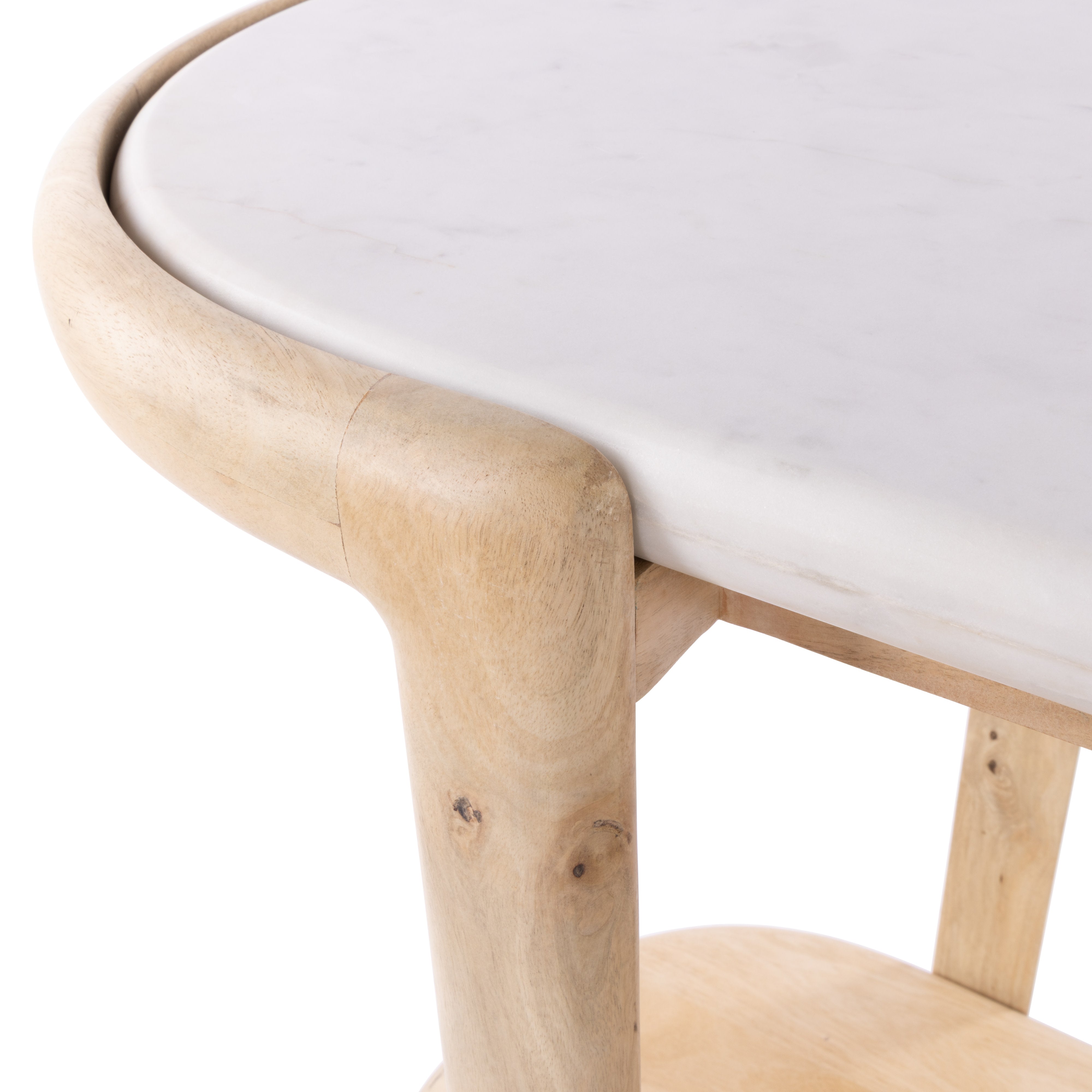 Grand Designs Ashton Console White & Bleached Wood