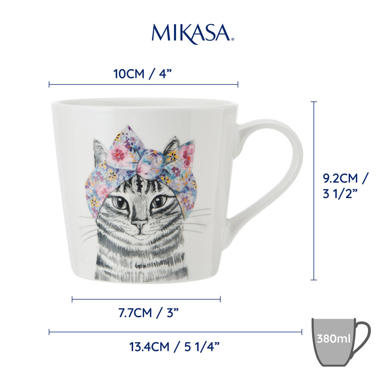 Mikasa x Tipperleyhill Fine China Mug 380ml (Cat)