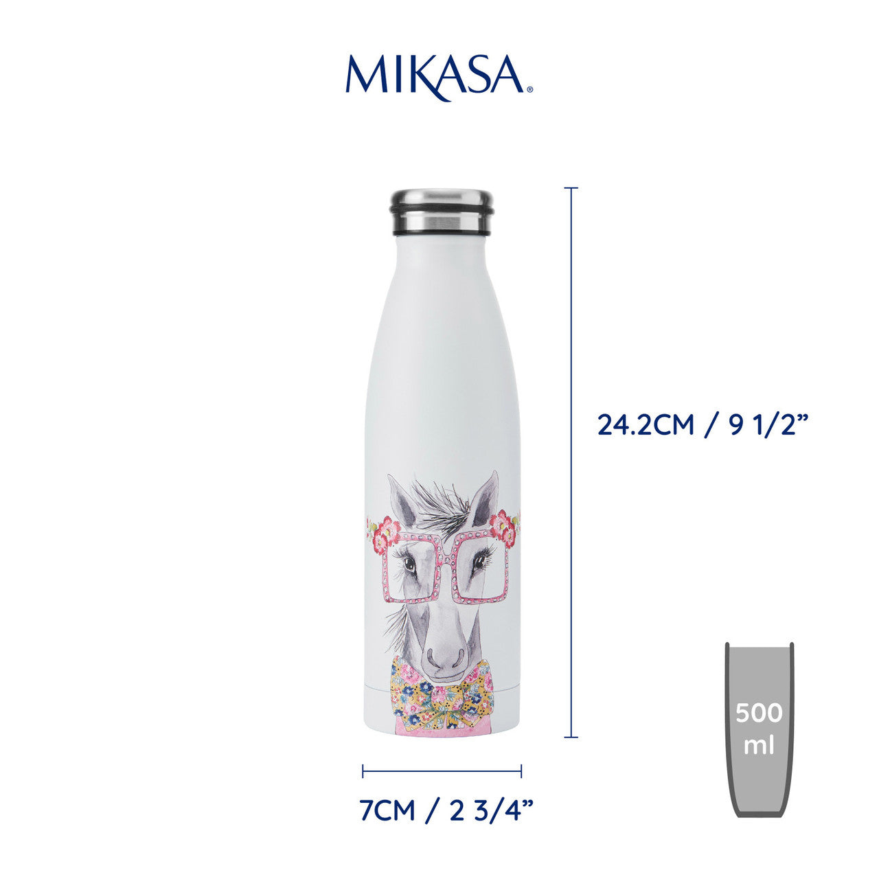 Mikasa x Tipperleyhill Insulated Bottle 500ml (Horse)