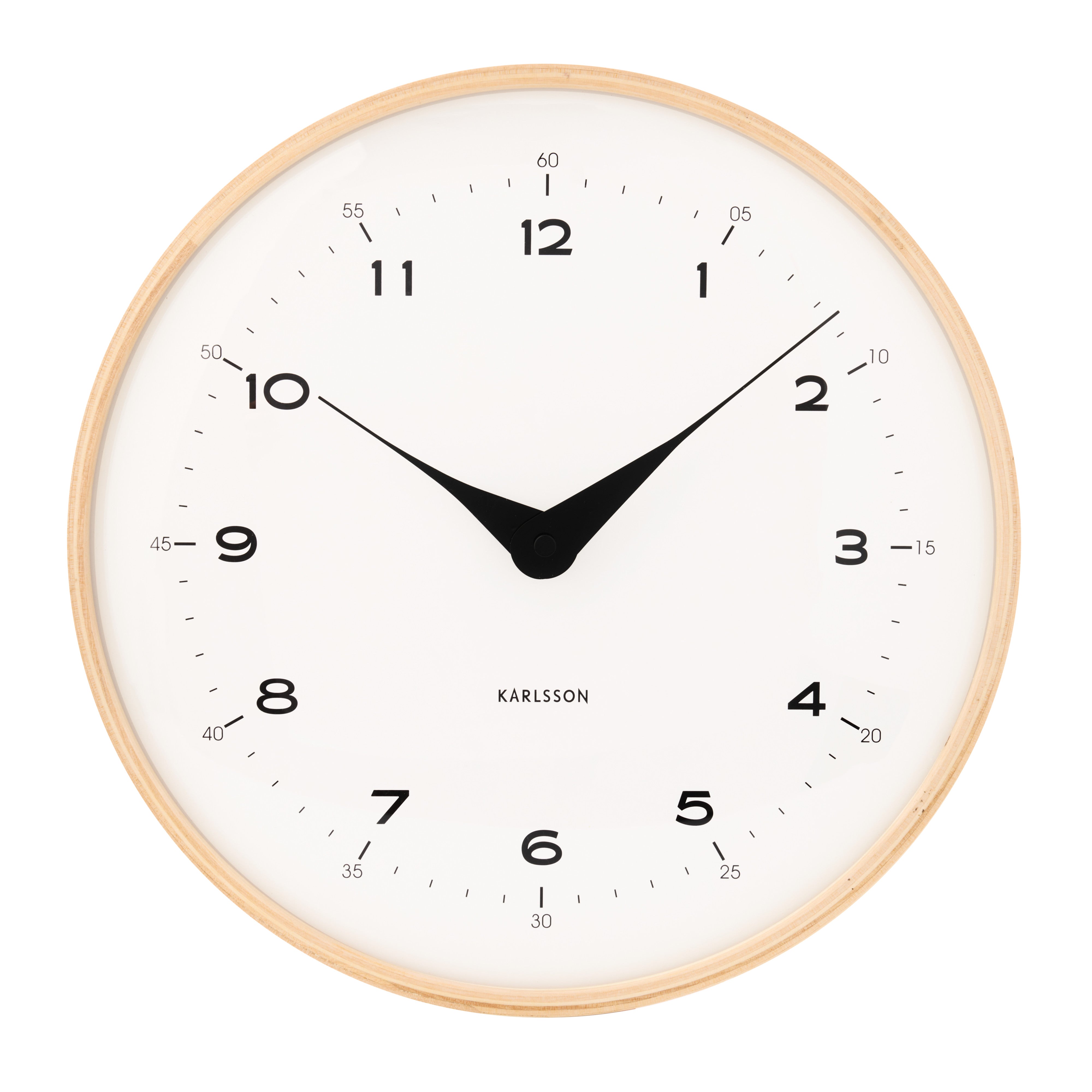 Karlsson Oasado Dome Wall Clock White & Natural