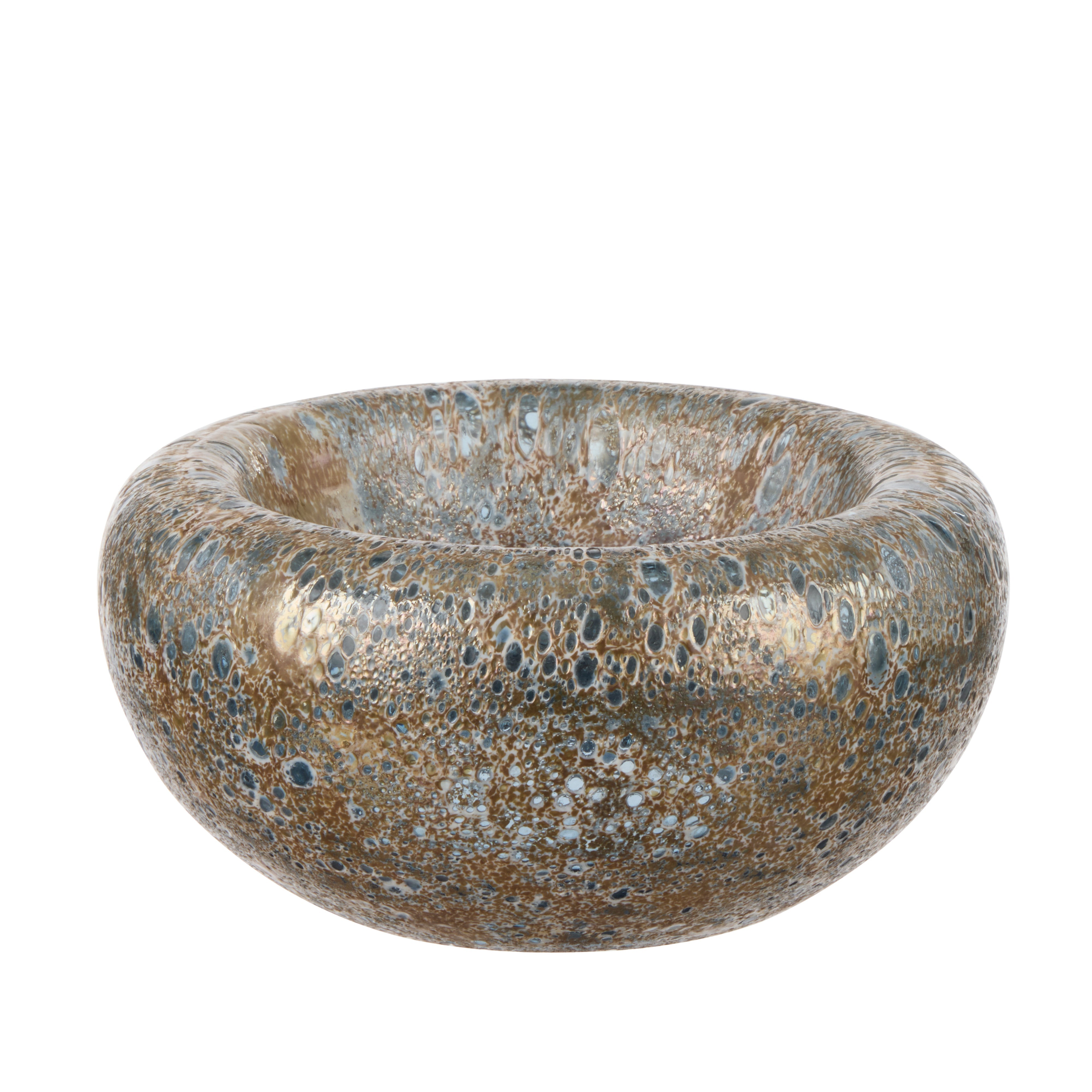 Amalfi Liano Glass Bowl Metallic
