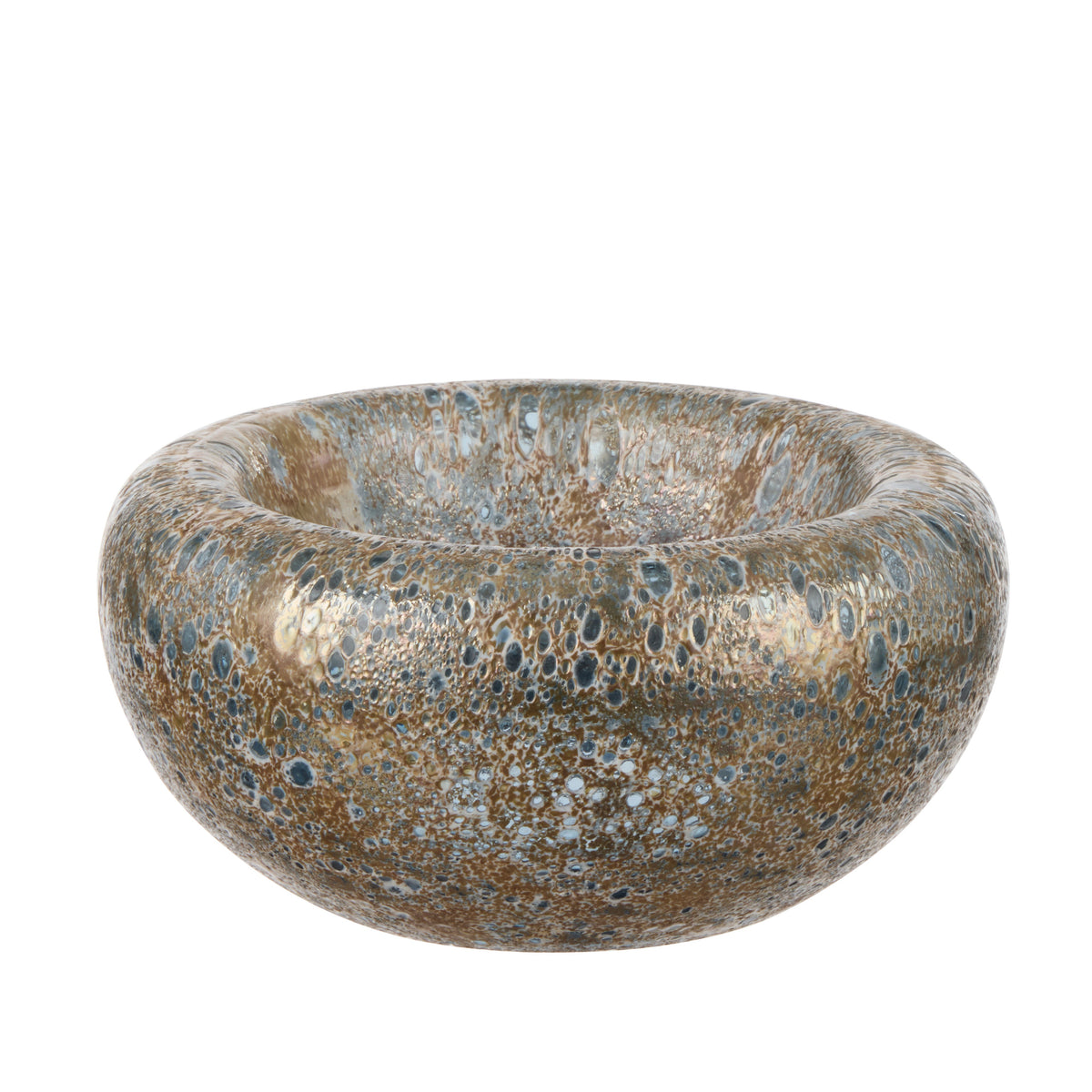 Amalfi Liano Glass Bowl Metallic