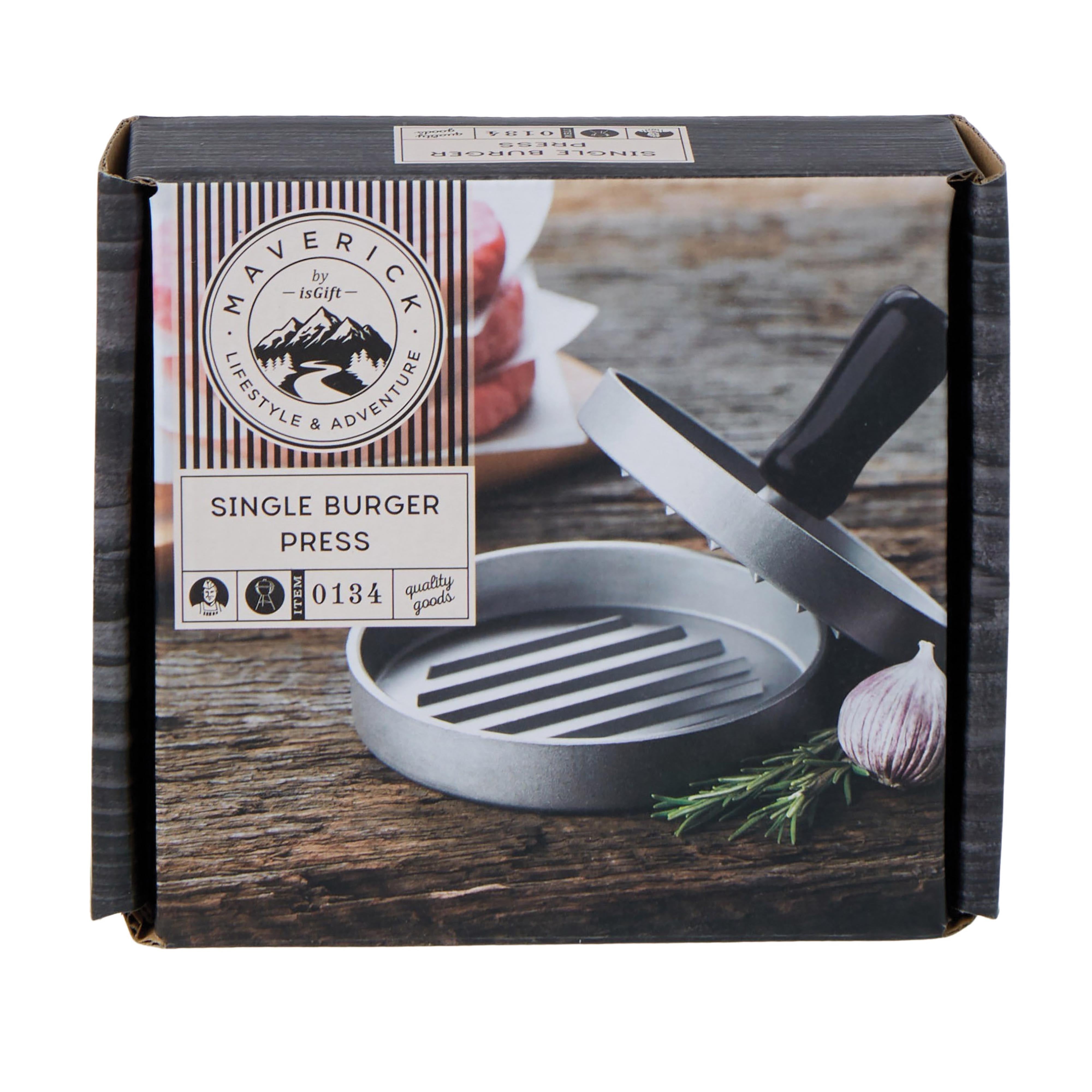 Maverick Single Burger Press Grey & Black