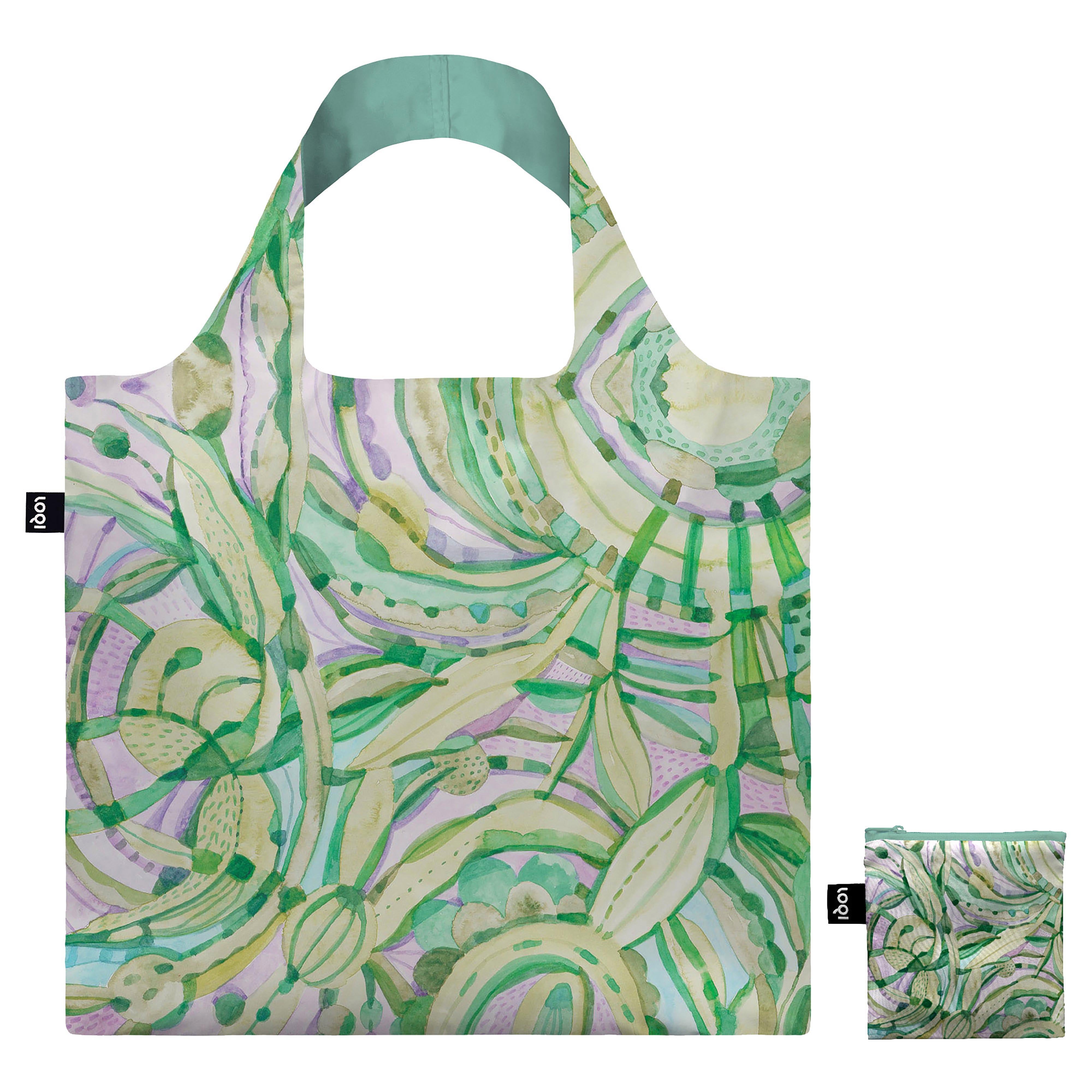 LOQI Tara Axford Green Tote Bag