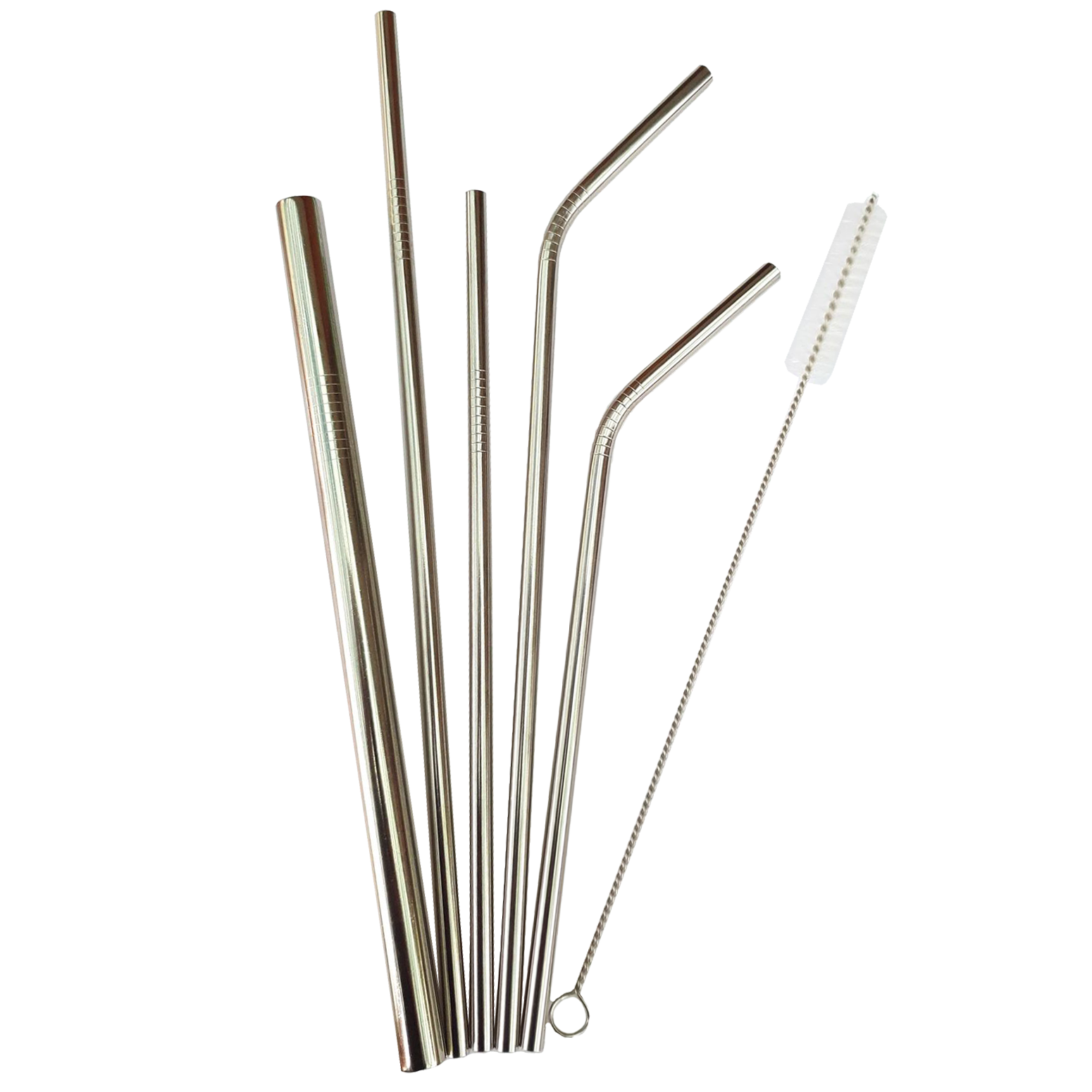 Activated Eco Stainless Steel Straw Set - Silver