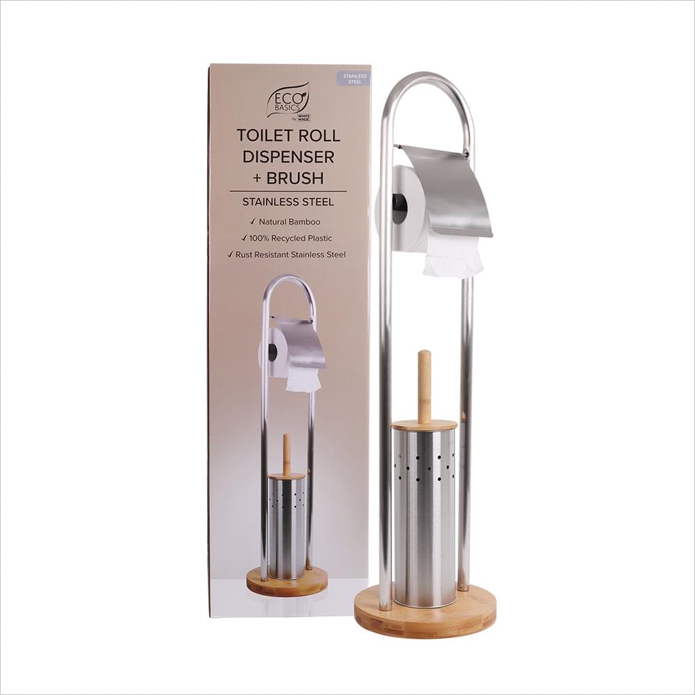 Eco Basics Toilet Roll Dispenser & Brush