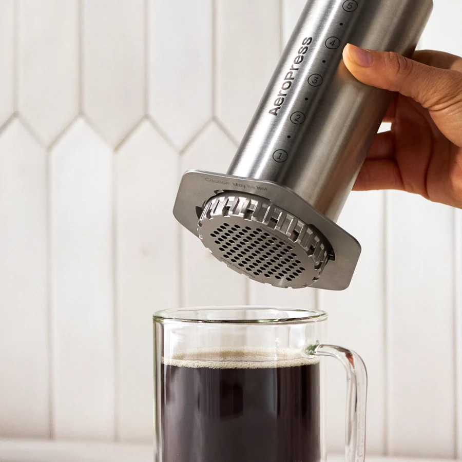 AeroPress Steel Coffee Press Silver (360ml)