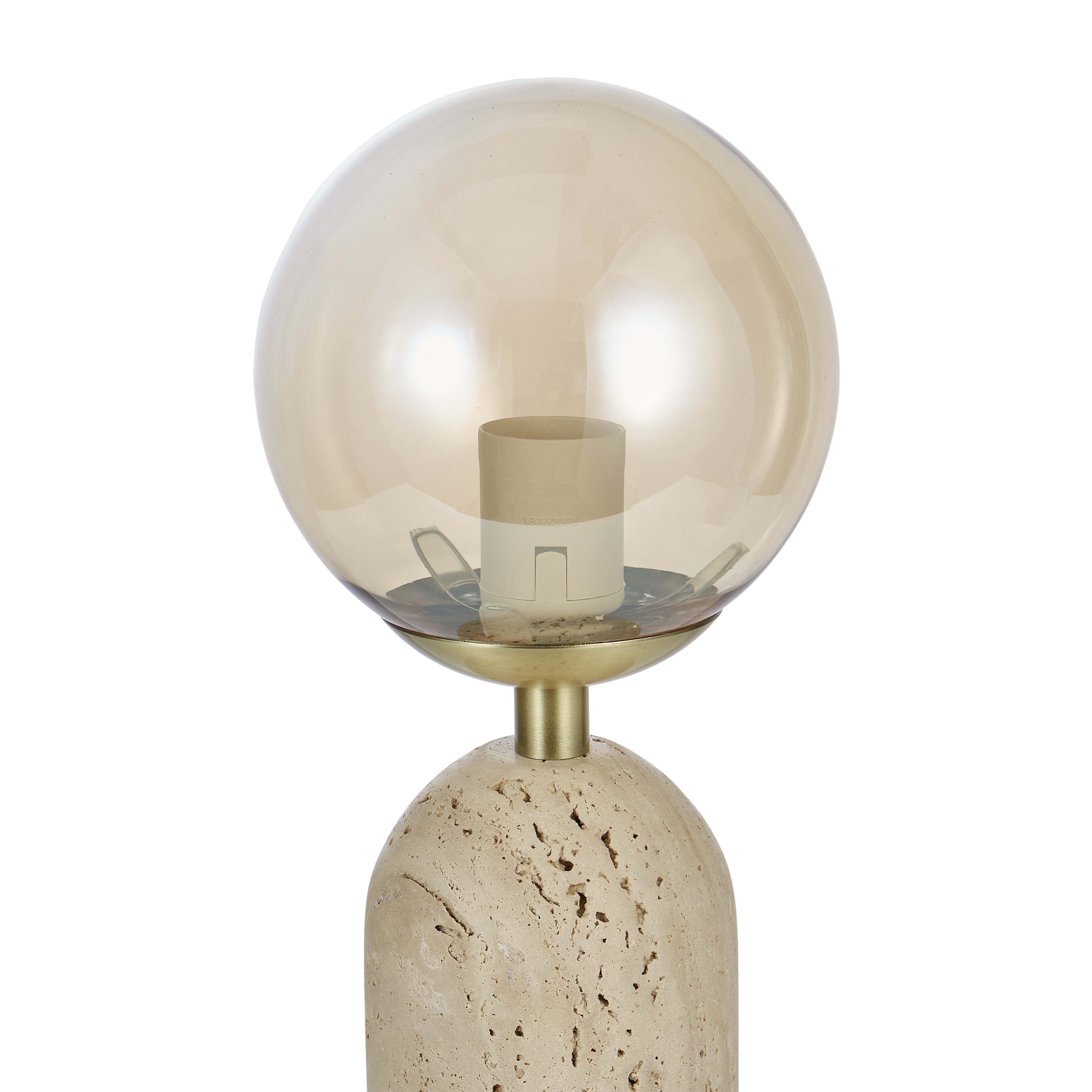 Amalfi Soloman Travertine Table Lamp Natural