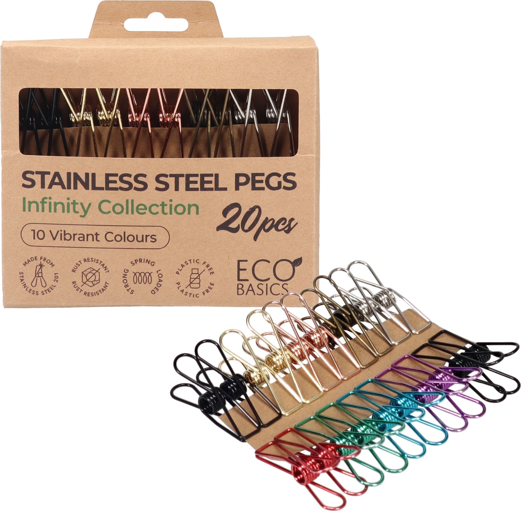 Eco Basics Stainless Steel Pegs 20 pcs
