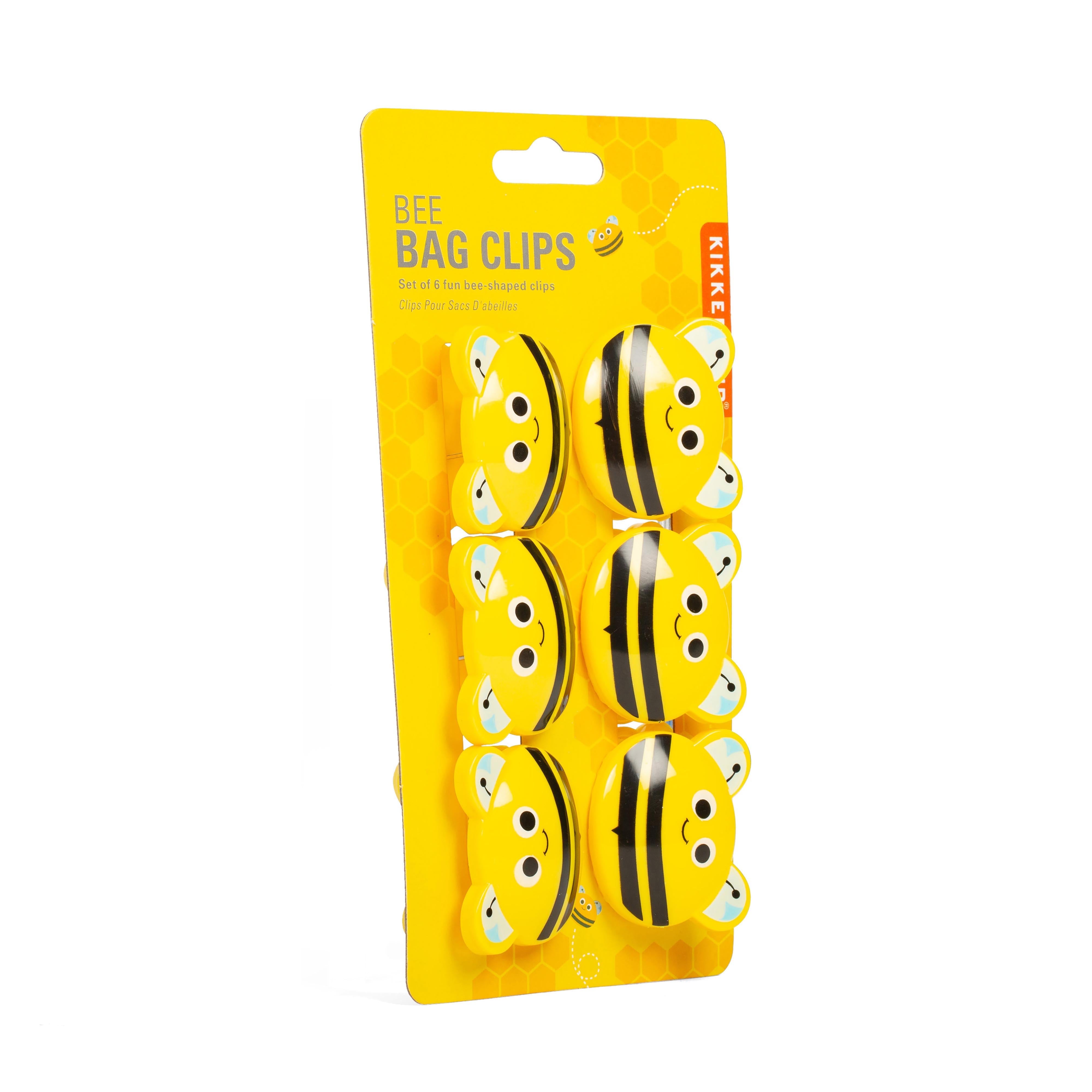 Kikkerland Bee Bag Clips 6 Piece Set Multi-Coloured