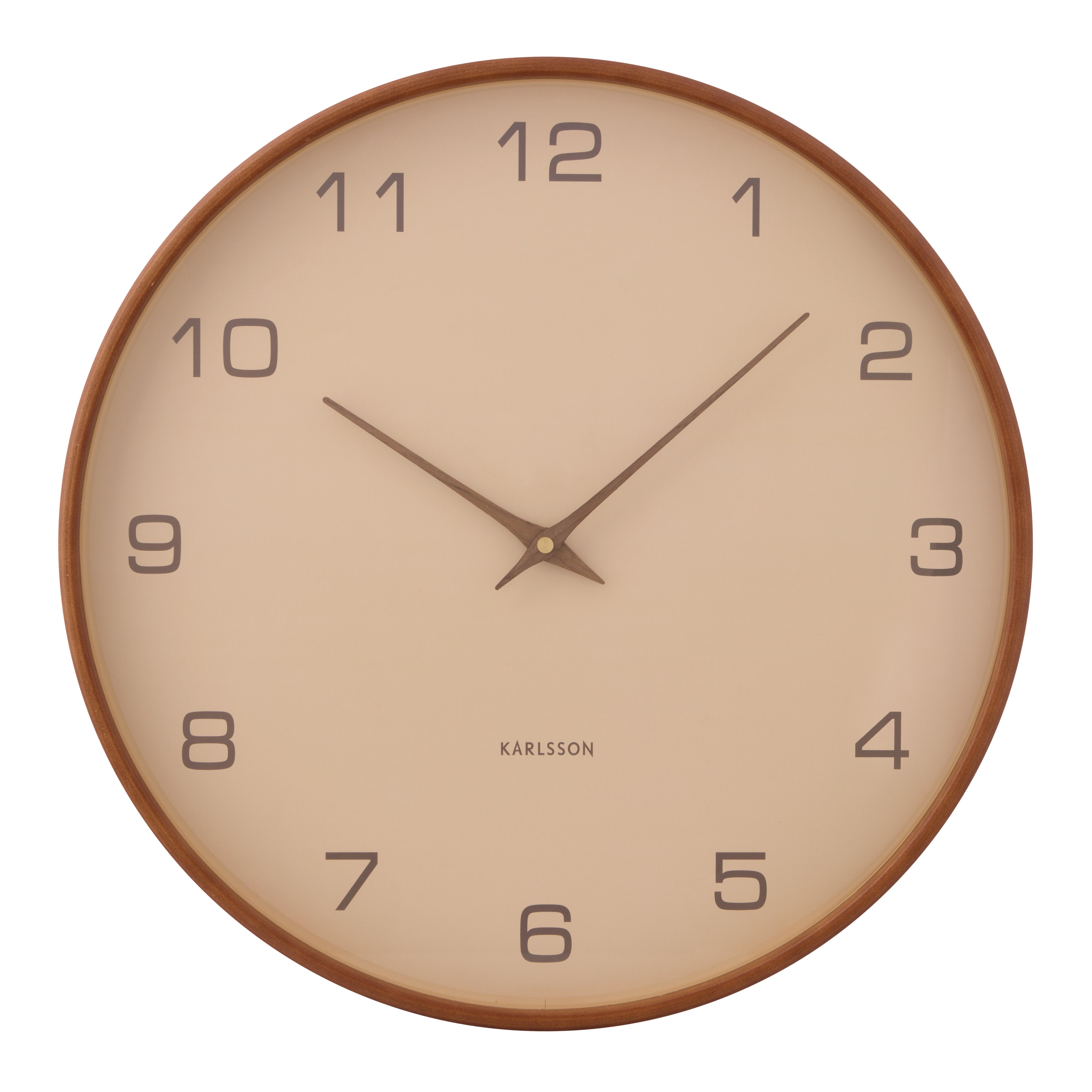 Karlsson Acento Wall Clock Sand & Walnut