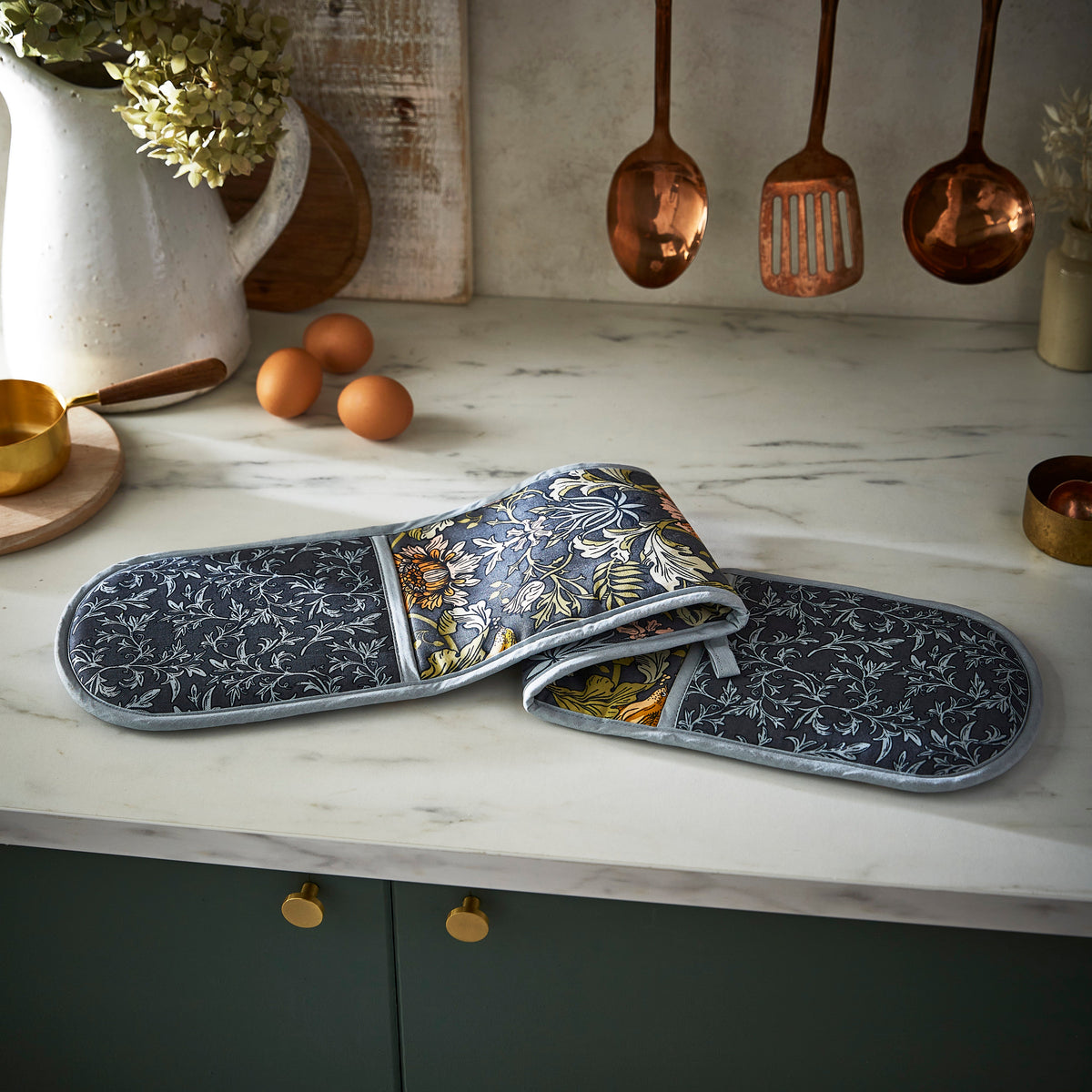 Ulster Weavers Finch & Flower Double Oven Glove Multi-Coloured