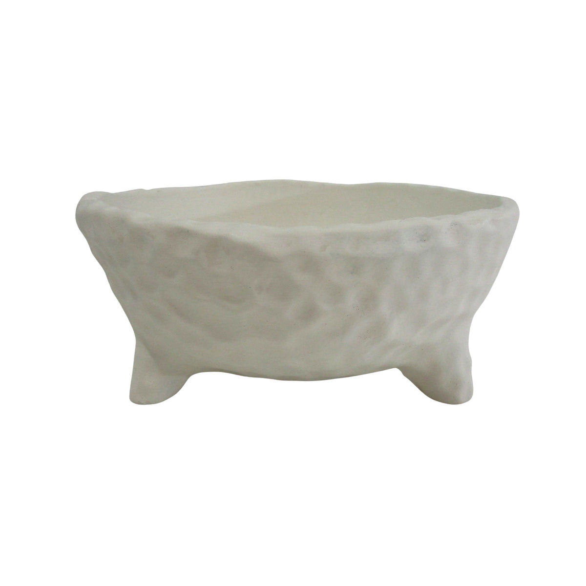 Rogue Textured Cement Footed Planter