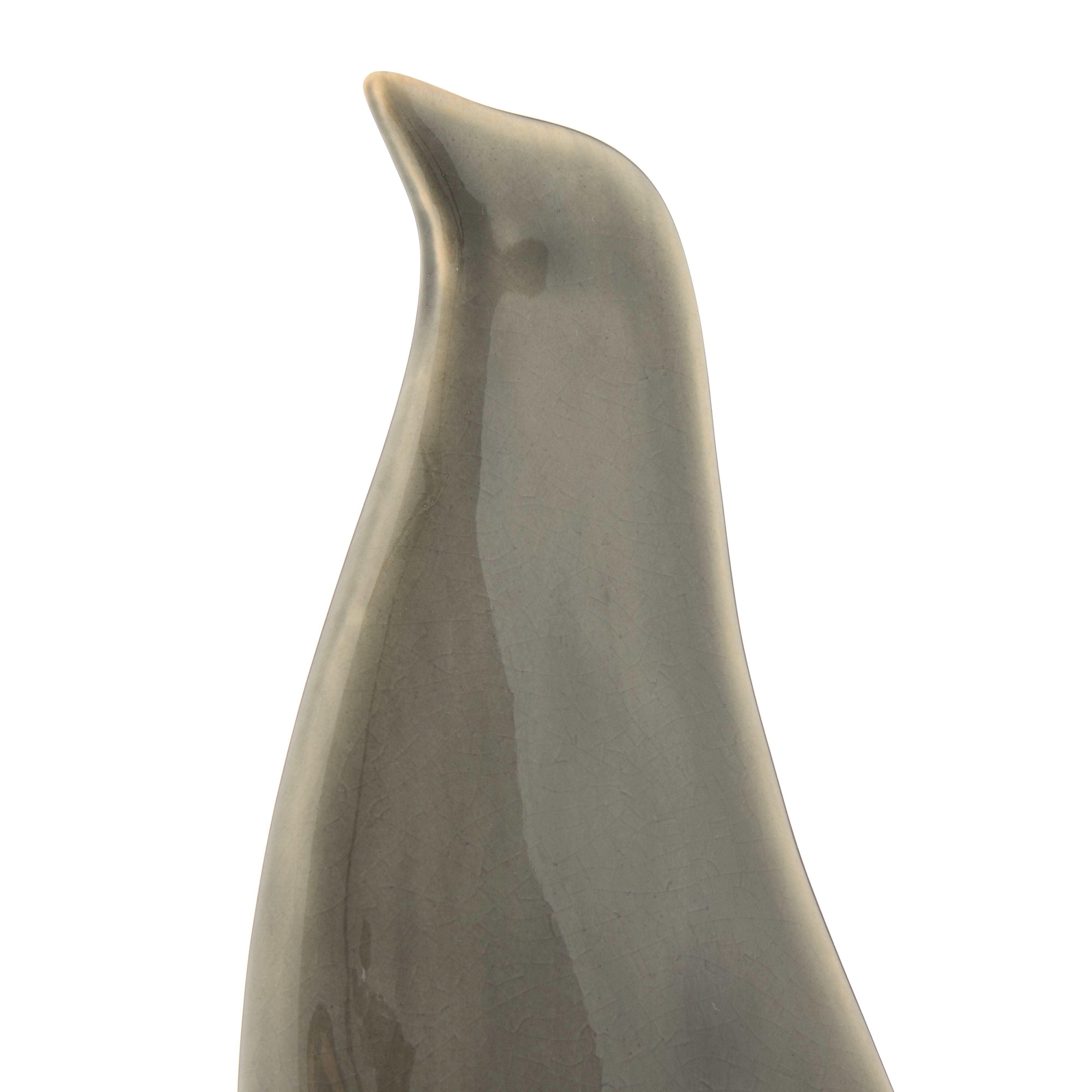 Amalfi Sirin Ceramic Bird Sculpture Large Dark Grey