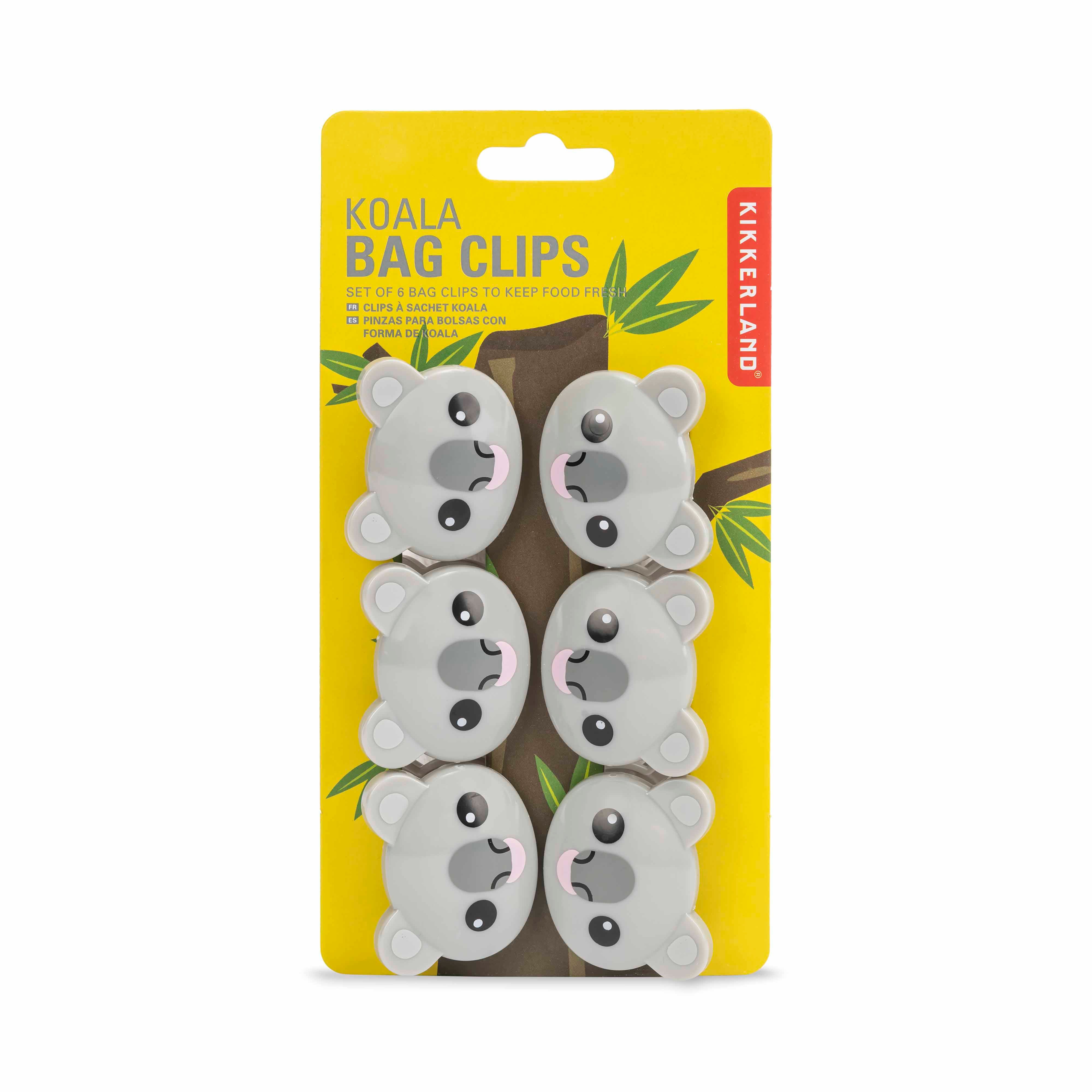 Kikkerland Koala Bag Clips 6 Piece Set Beige