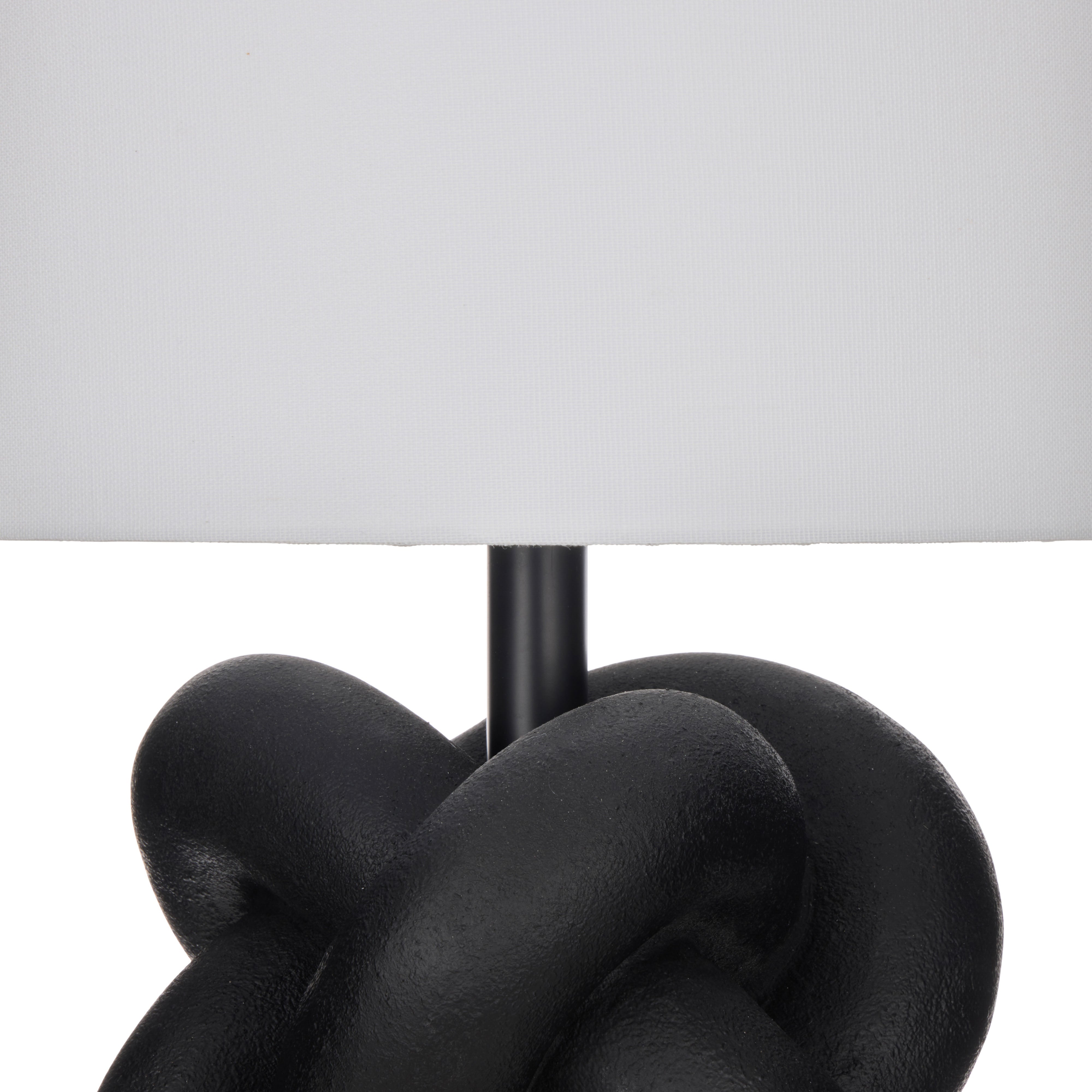 Amalfi Fia Knot Table Lamp Black & White