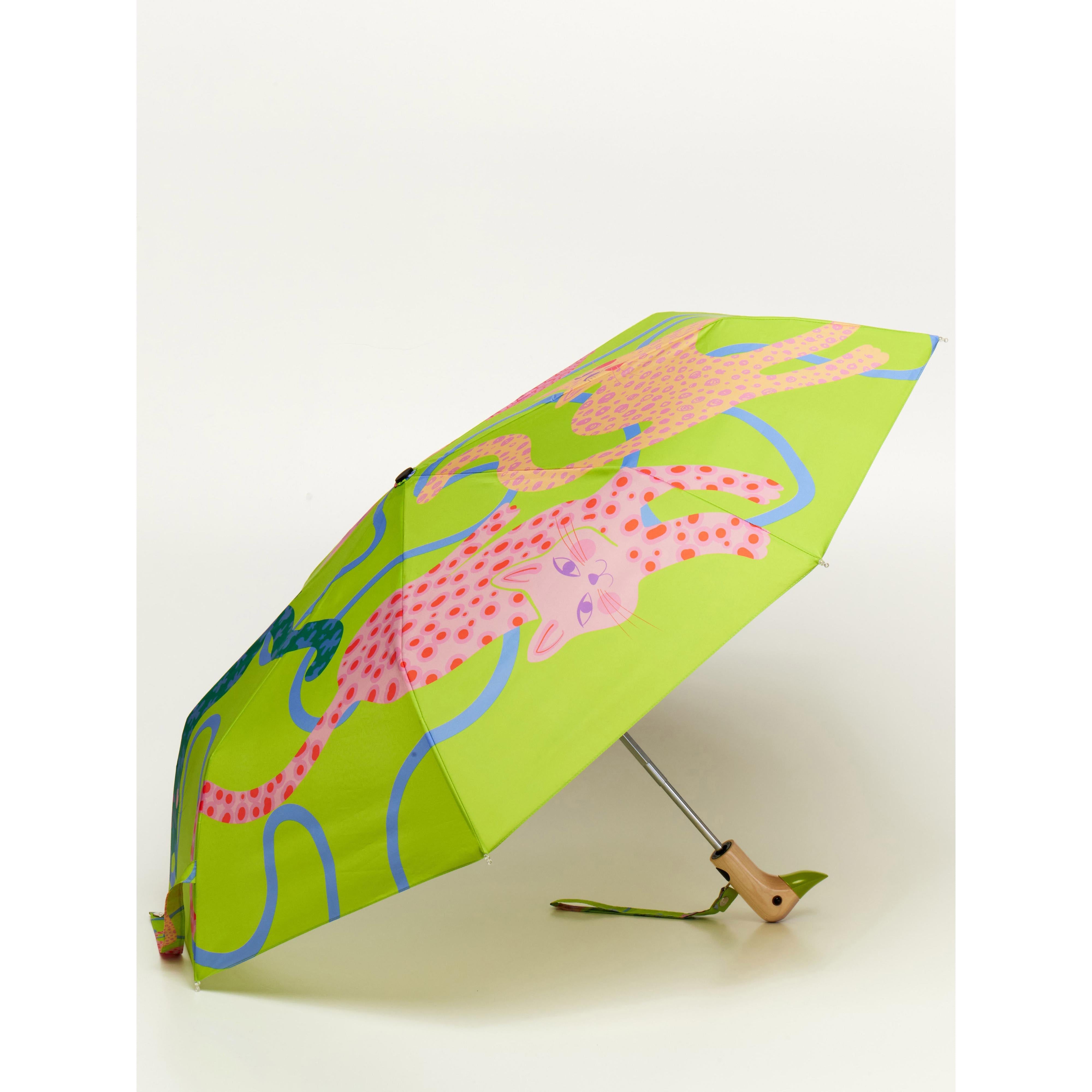 Original Duckhead Duck Umbrella Compact Arty Cats Lime