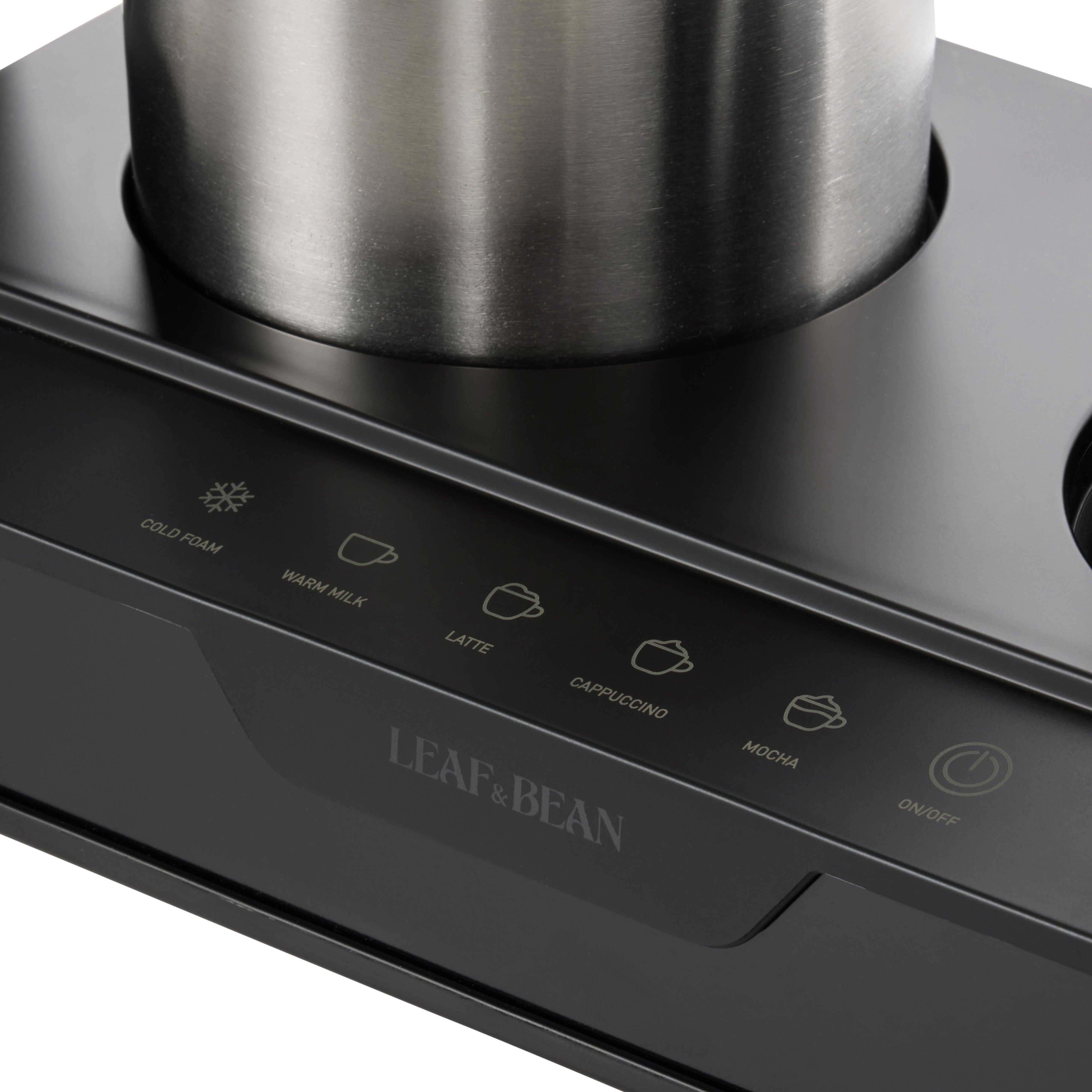 Leaf & Bean Electric Espresso Maker With Milk Frother & Warmer 1200W Black