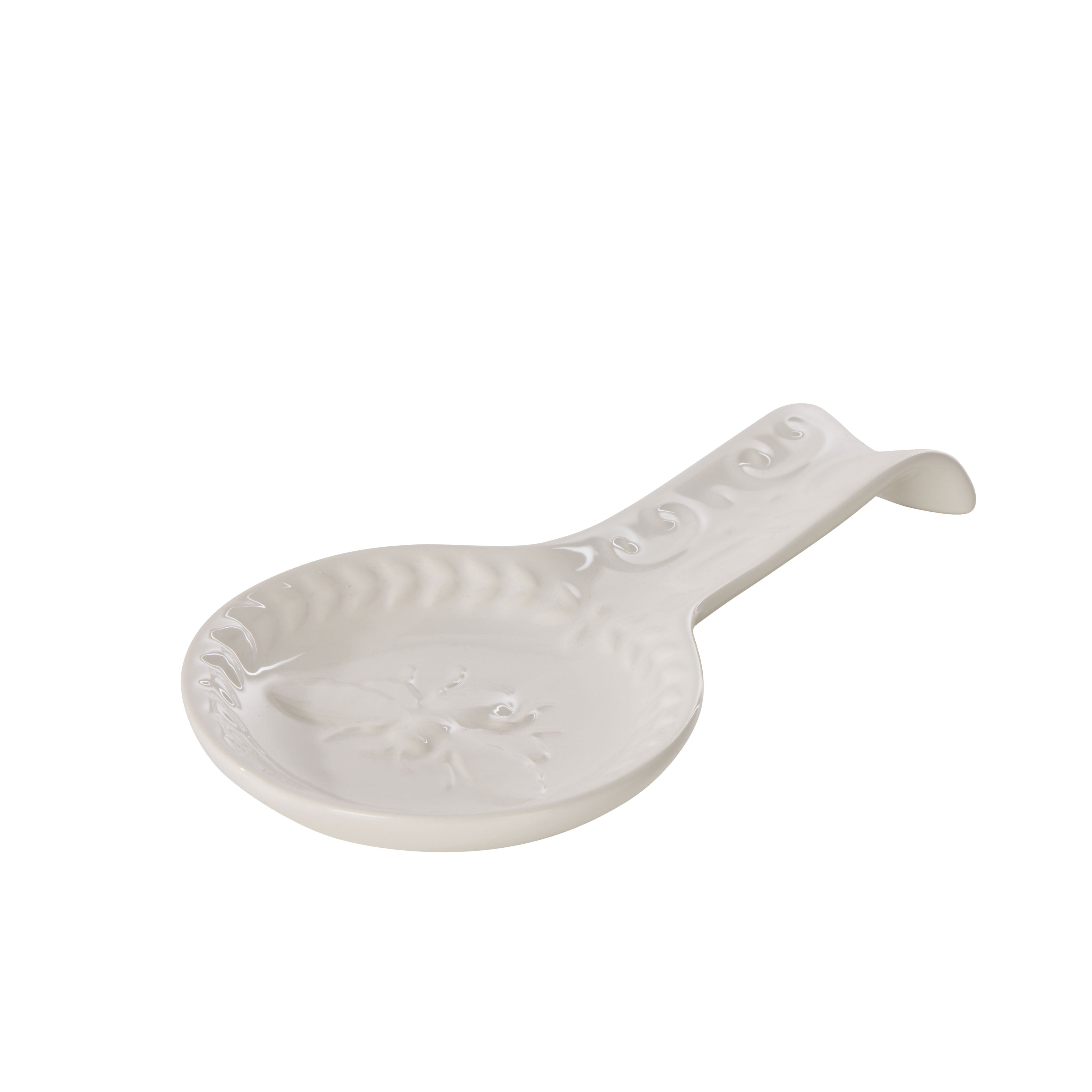 Davis & Waddell Wildflower & Hive Spoon Rest White