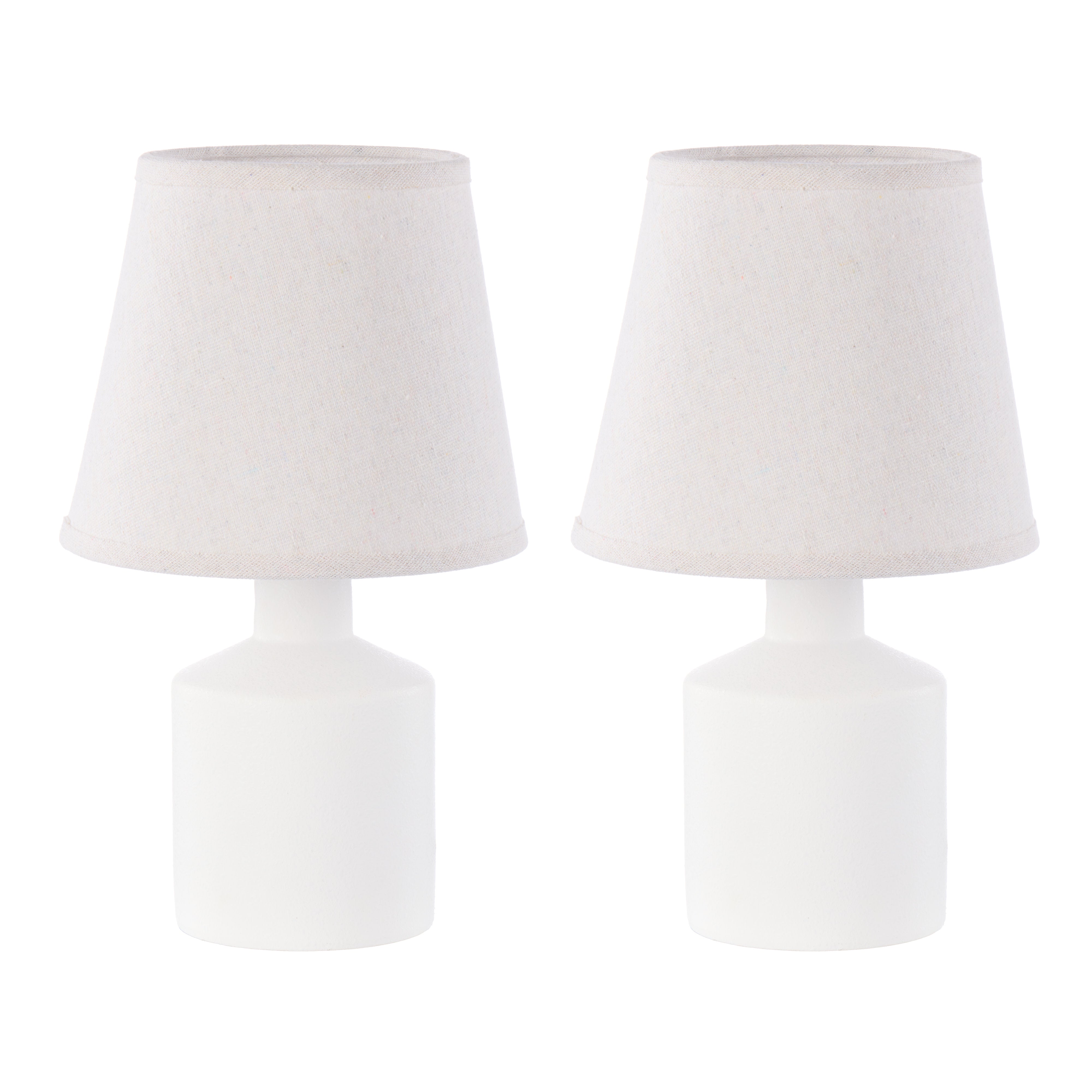 Amalfi Milton Table Lamp 2 Piece Set Cream & Taupe