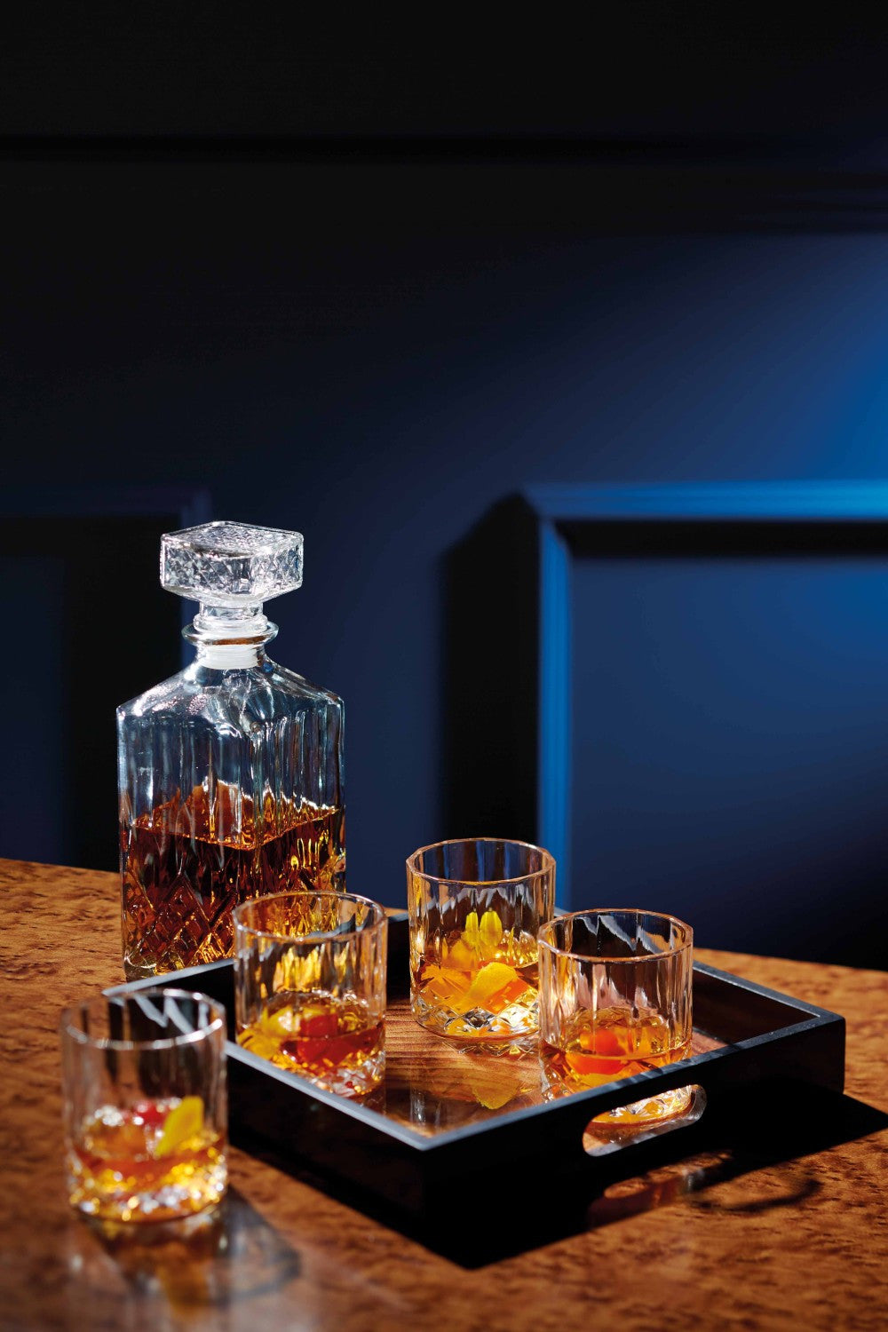 BarCraft Cut Glass Effect 900ml Decanter Set