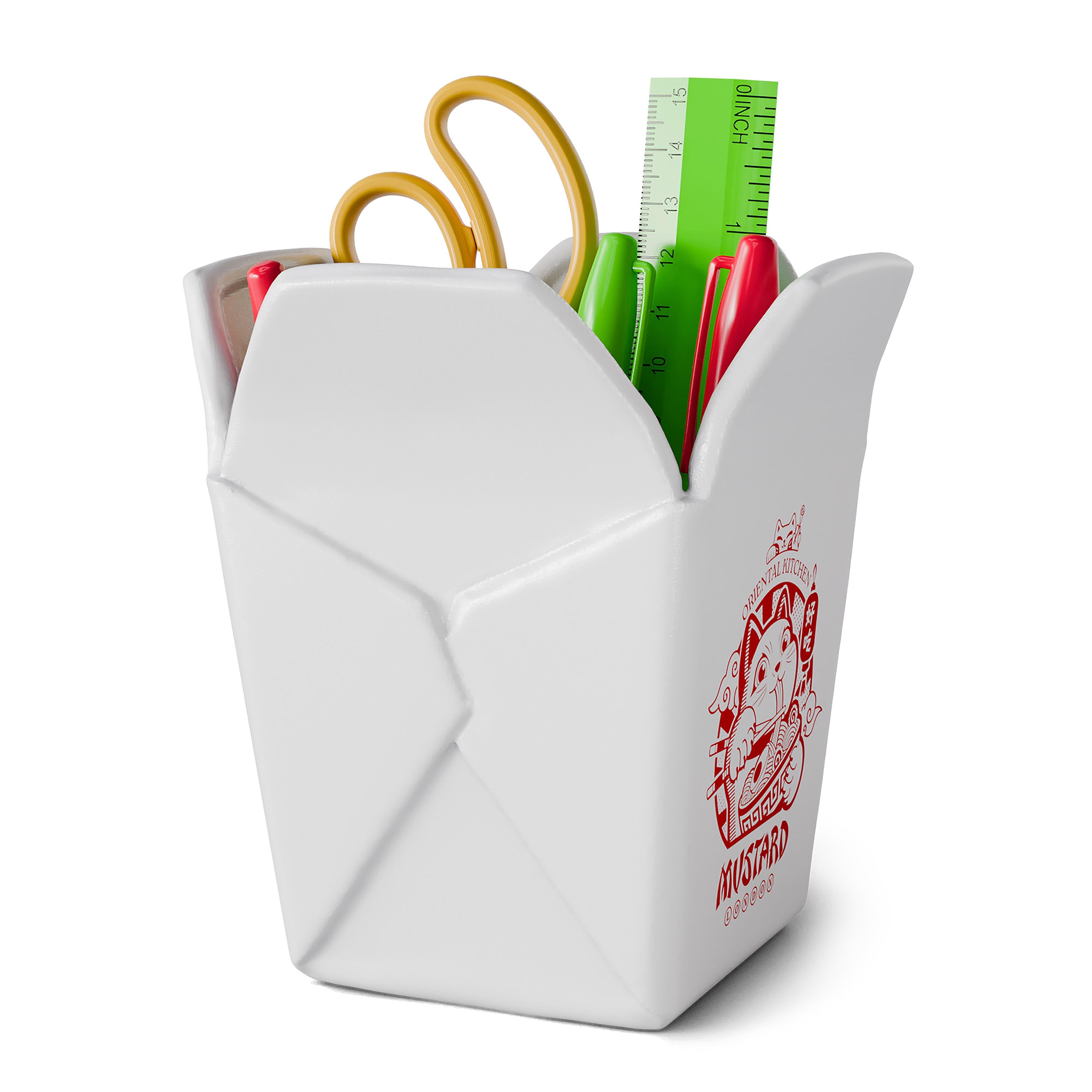 Mustard Takeaway Pen Pot