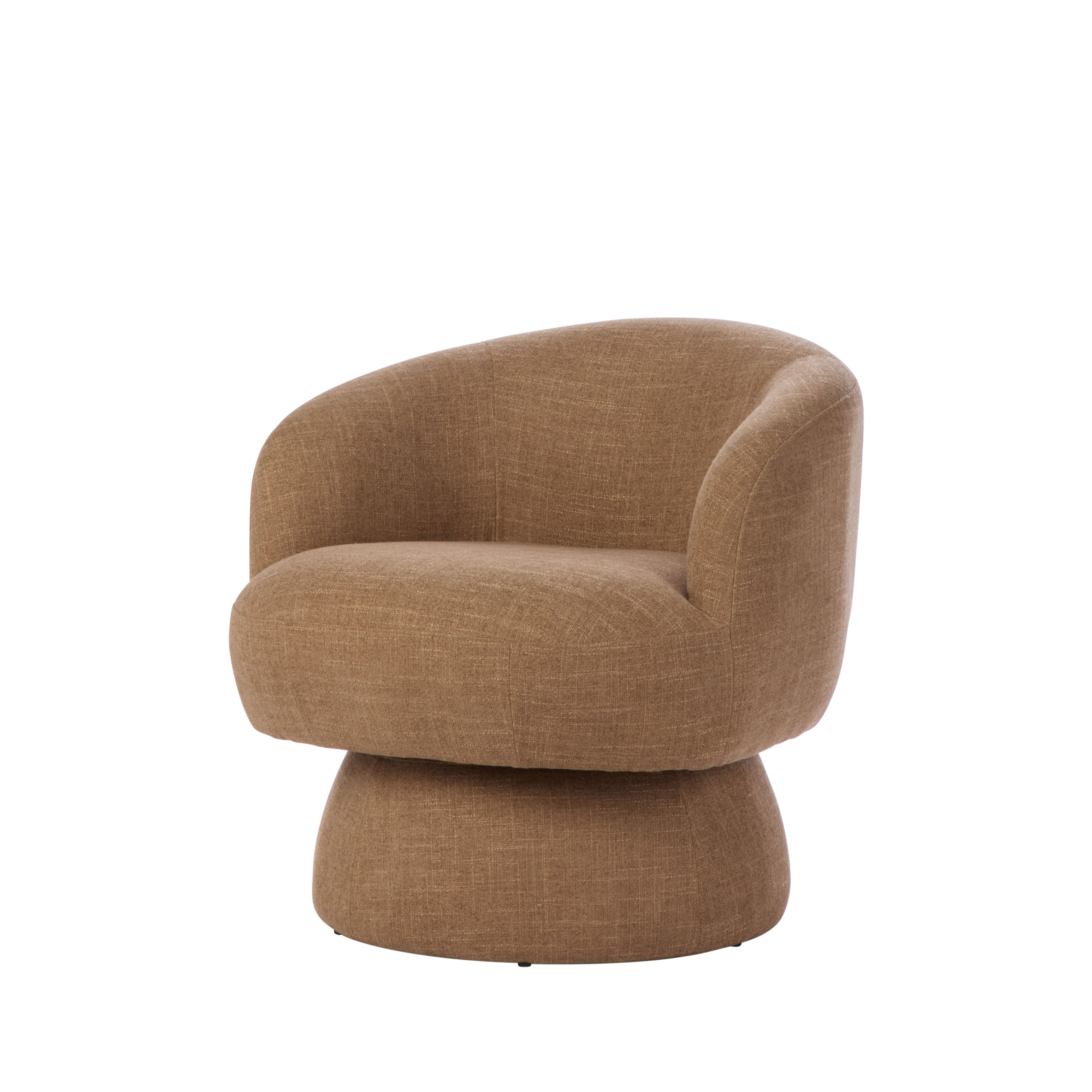 Amalfi Rune Swivel Armchair Camel