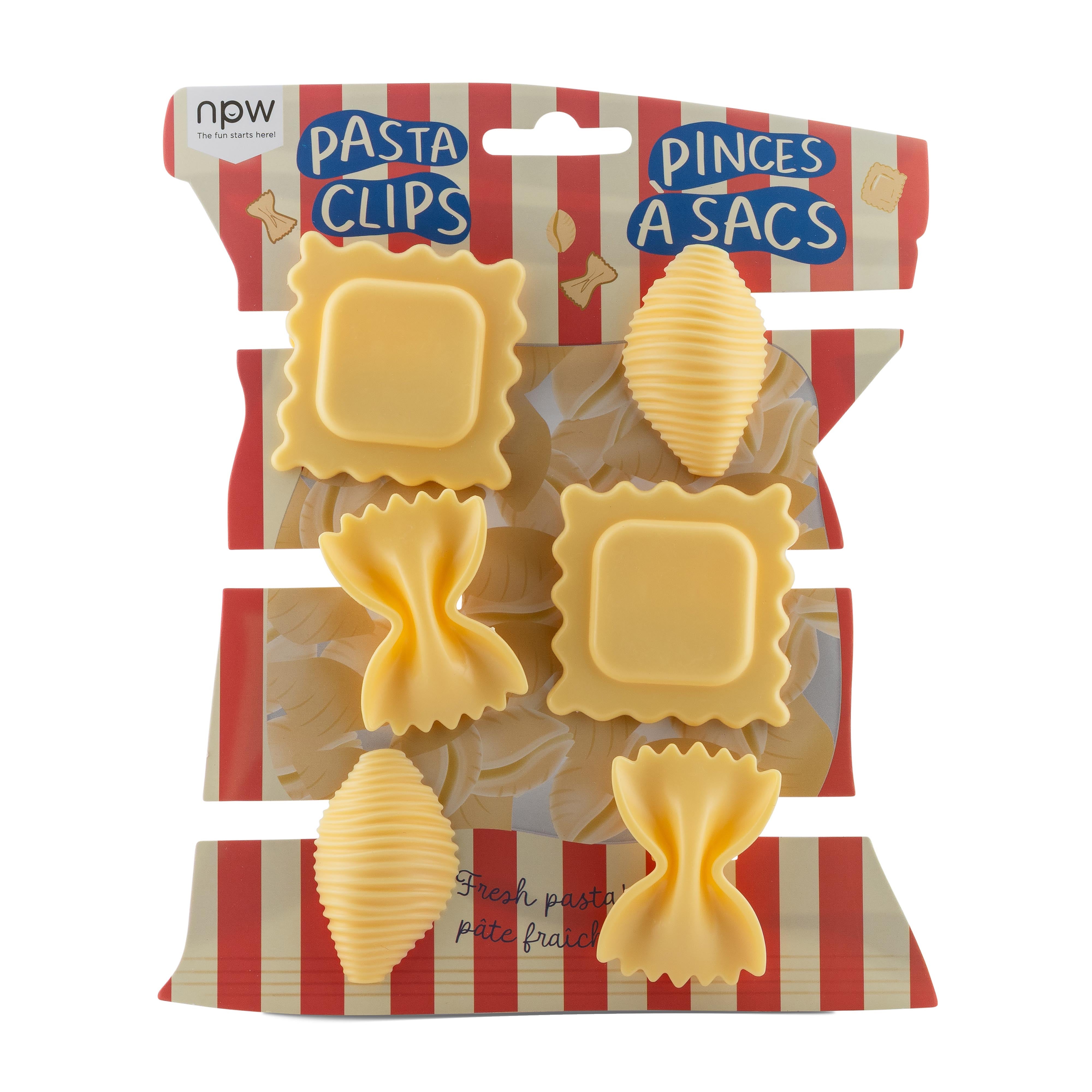 NPW Pasta Bag Clips 6 Piece Set Cream