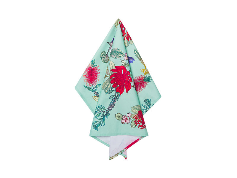 Maxwell & Williams Eloise Short Native Grace Superb Fairy Wren Tea Towel Green 50 x 70cm