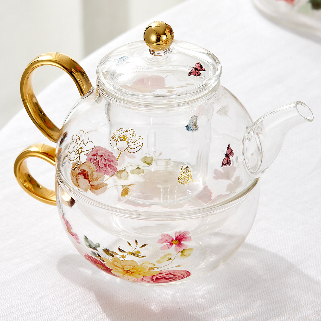 Ashdene Springtime Soiree Glass Tea For One