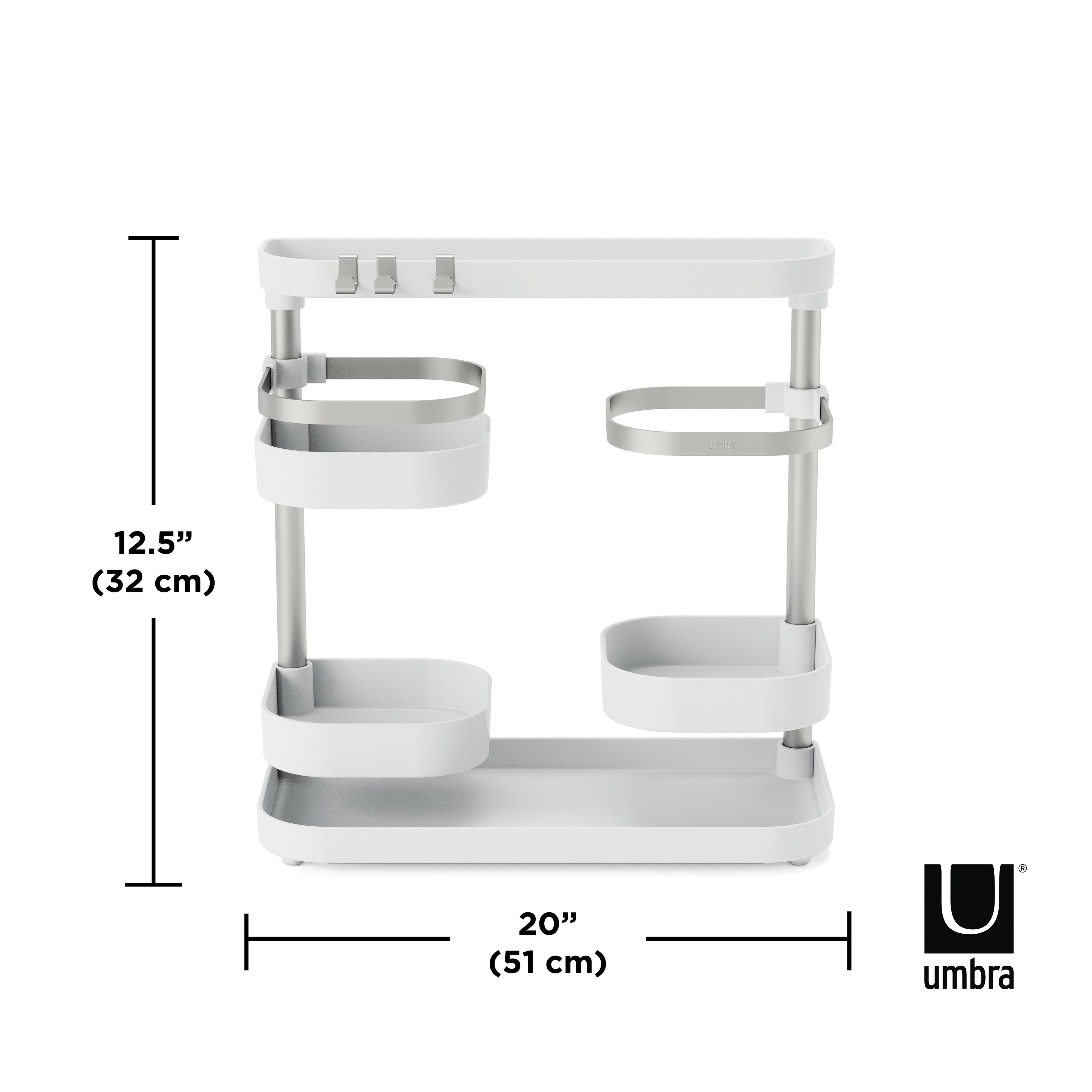 Umbra Holster Multilevel Organizer White & Nickel