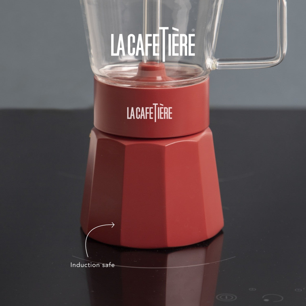 La Cafetière Verona Glass Espresso Maker 6 Cup / 240ml (Red)