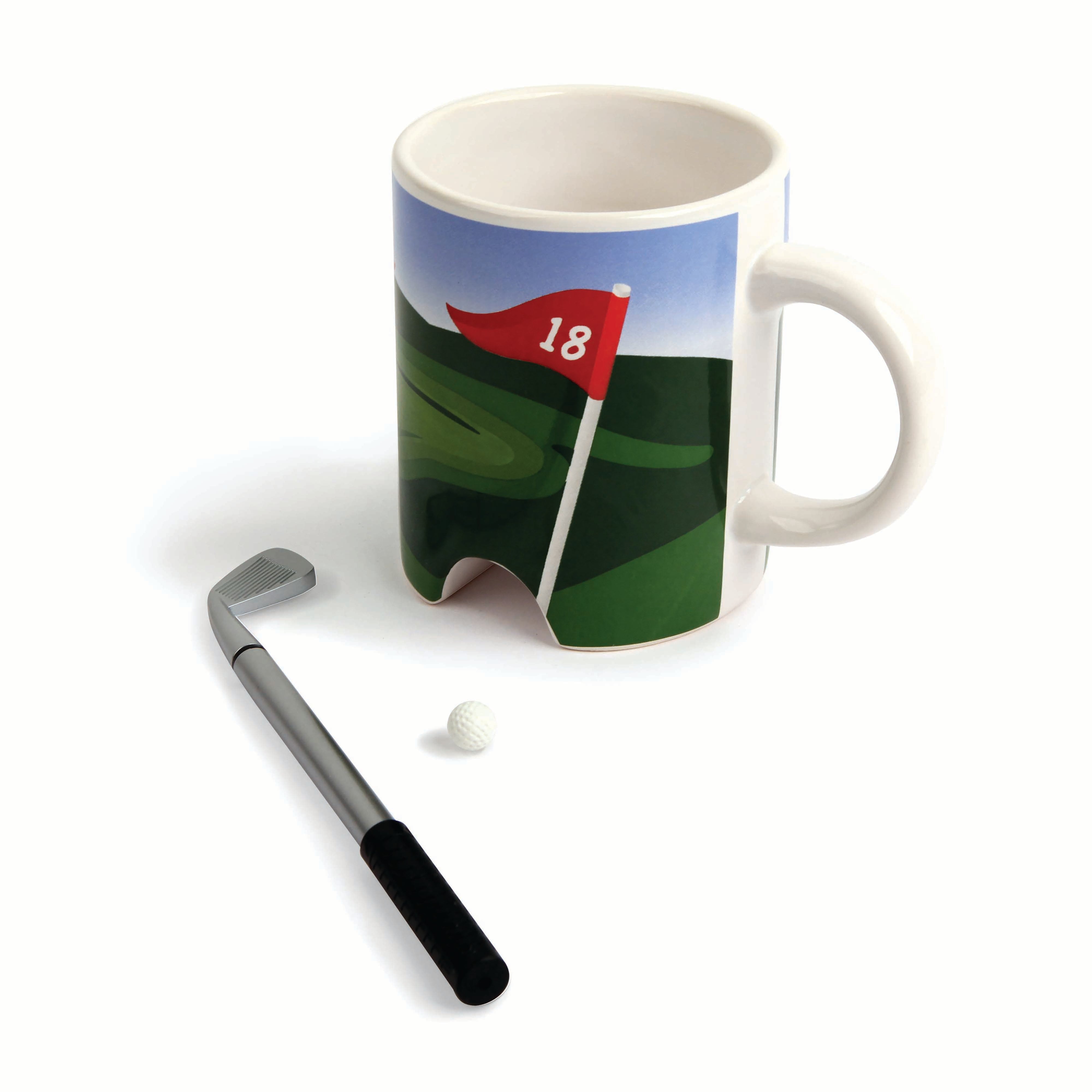Kikkerland Putter Cup Golf Mug (with Pen) Multi-Coloured